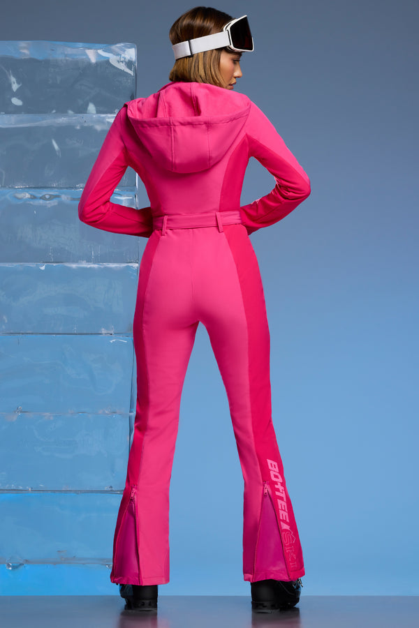 Freestyle - Petite Fleece Lined Ski Suit in Fuchsia Pink