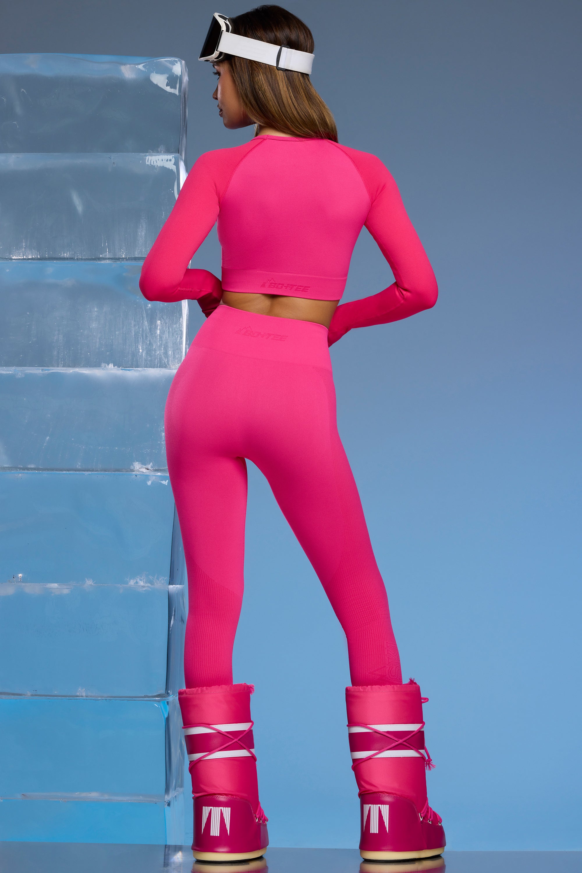 Piste - Super Sculpt Base Layer Leggings in Fuchsia Pink