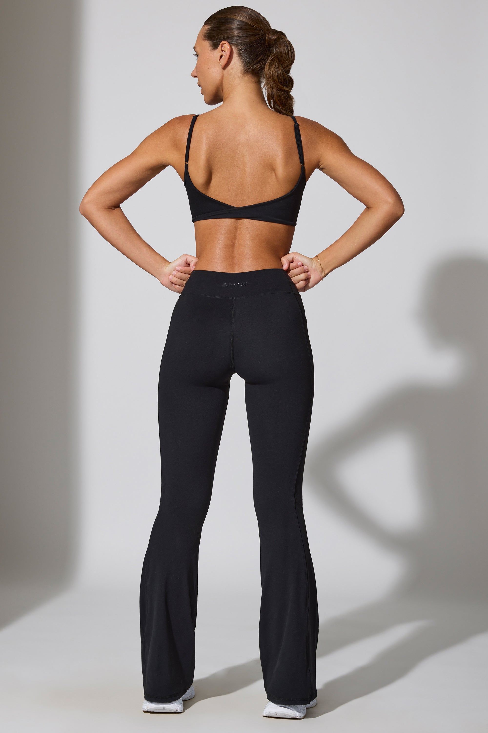 YOURS LONDON Plus Size Black Bow Hem Tapered Trousers