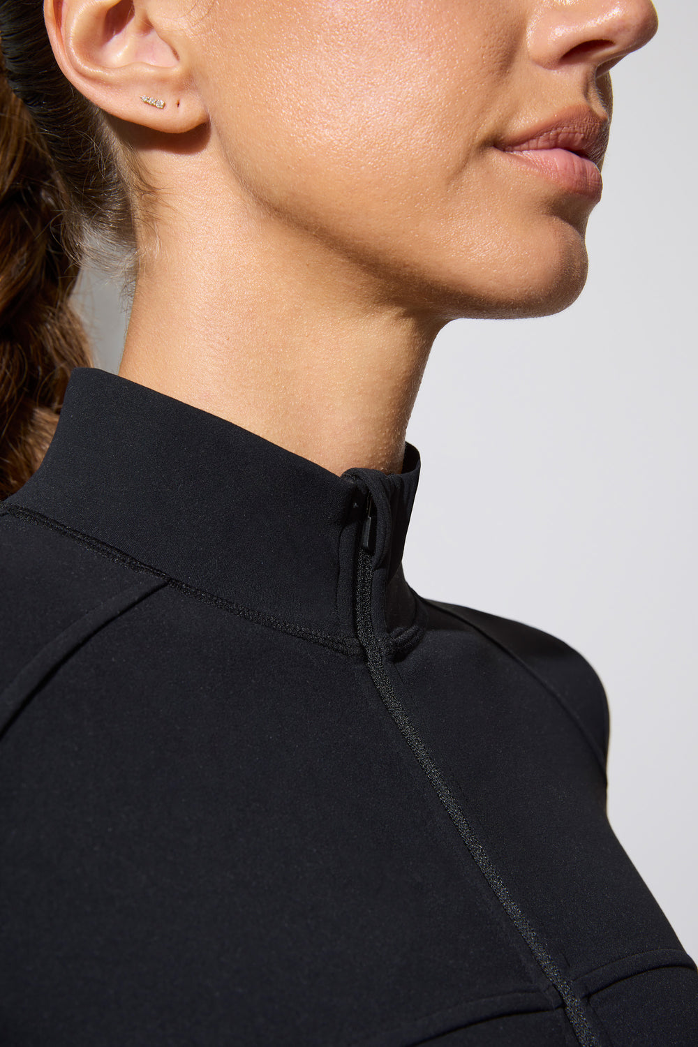 Growing - Long Sleeve Zip Up Jacket in Black