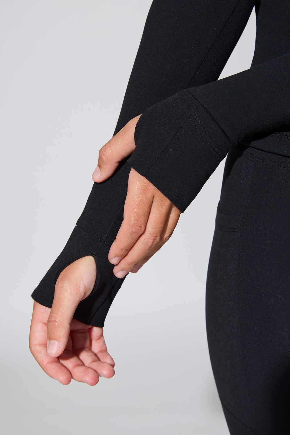 Growing - Long Sleeve Zip Up Jacket in Black