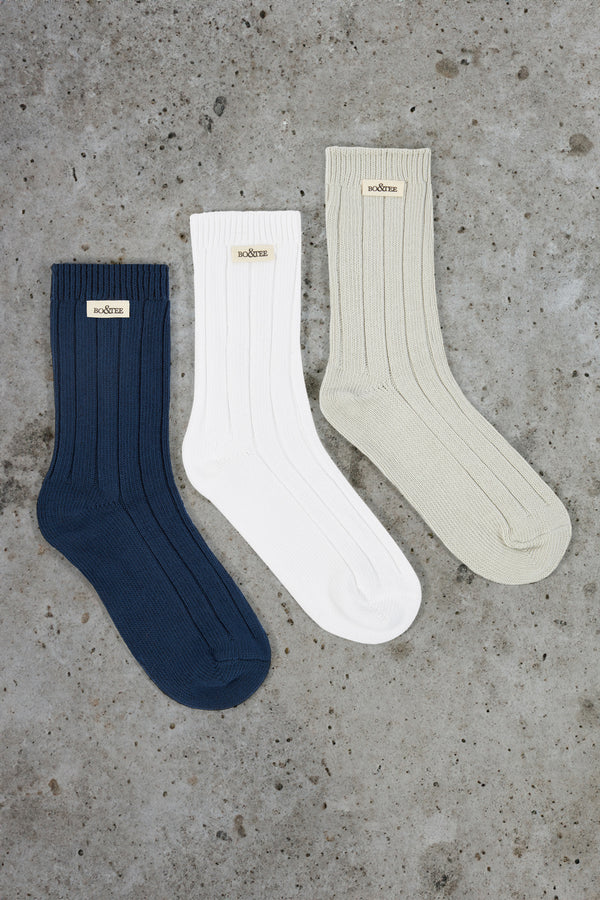 At Ease - Chunky Ribbed Crew Socks Multipack