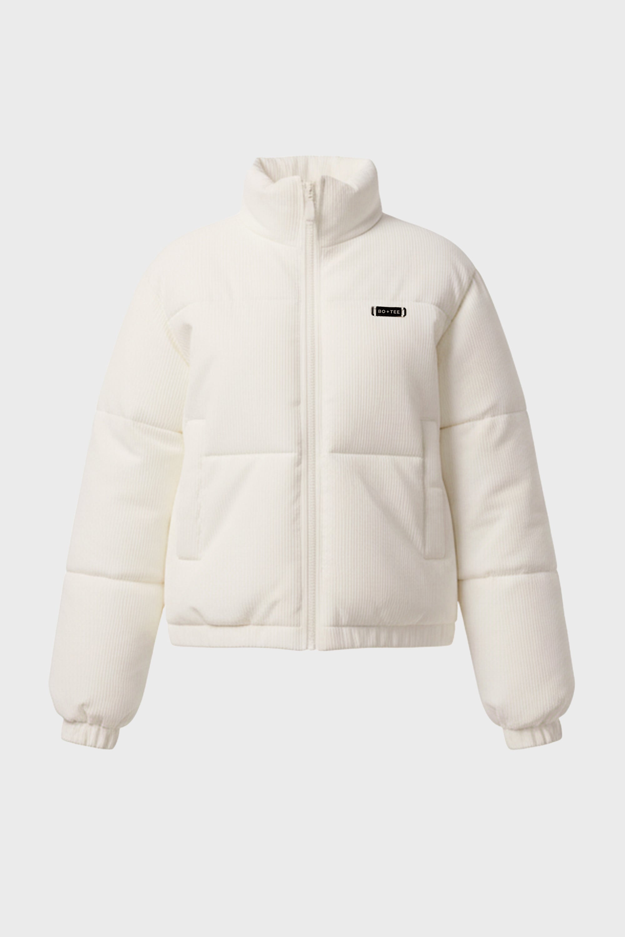 Ivory Running Jacket Corduroy Quilted Puffer Jacket in Ivory – Bo+Tee