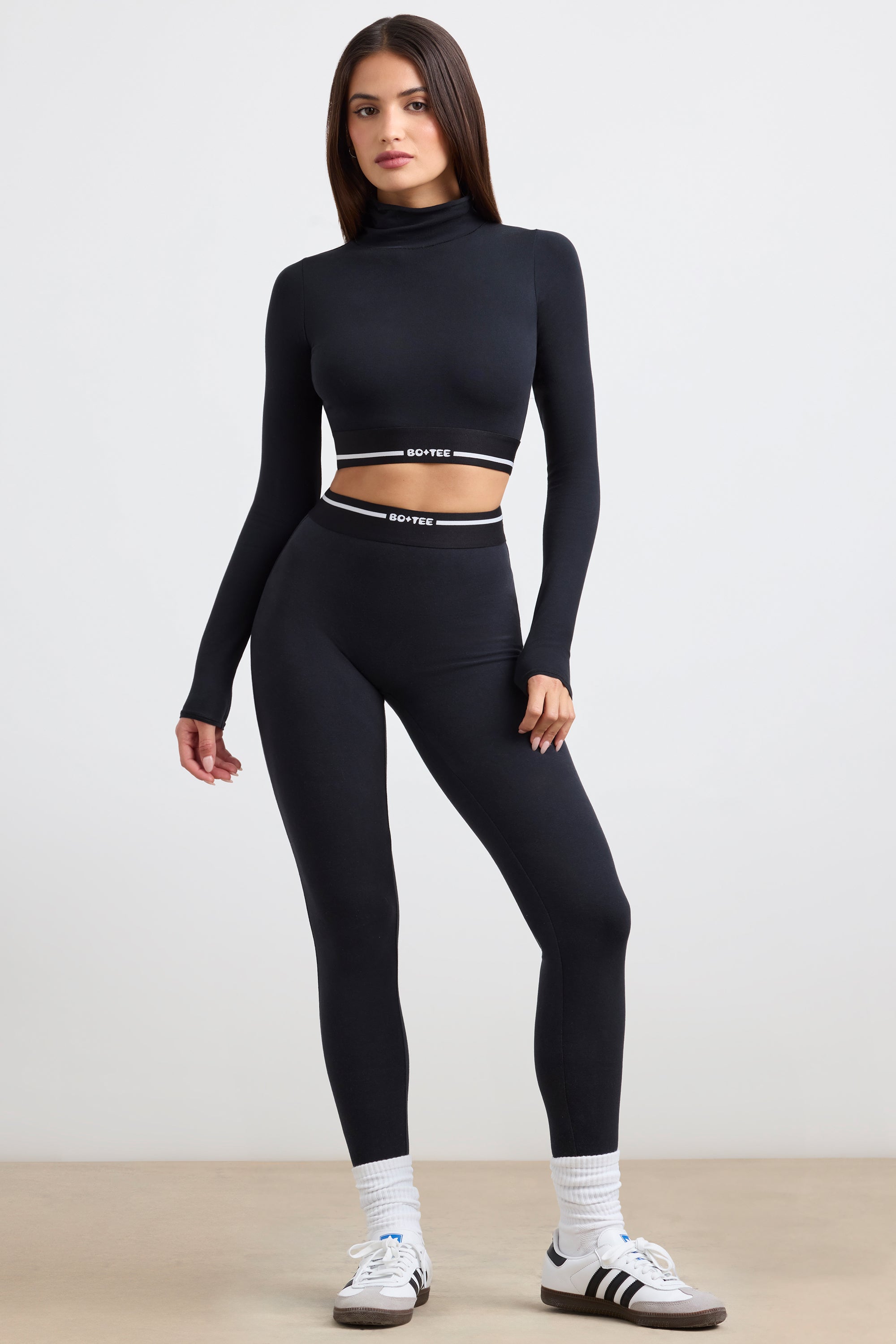 Necessity - Petite High-Waist Leggings in Black