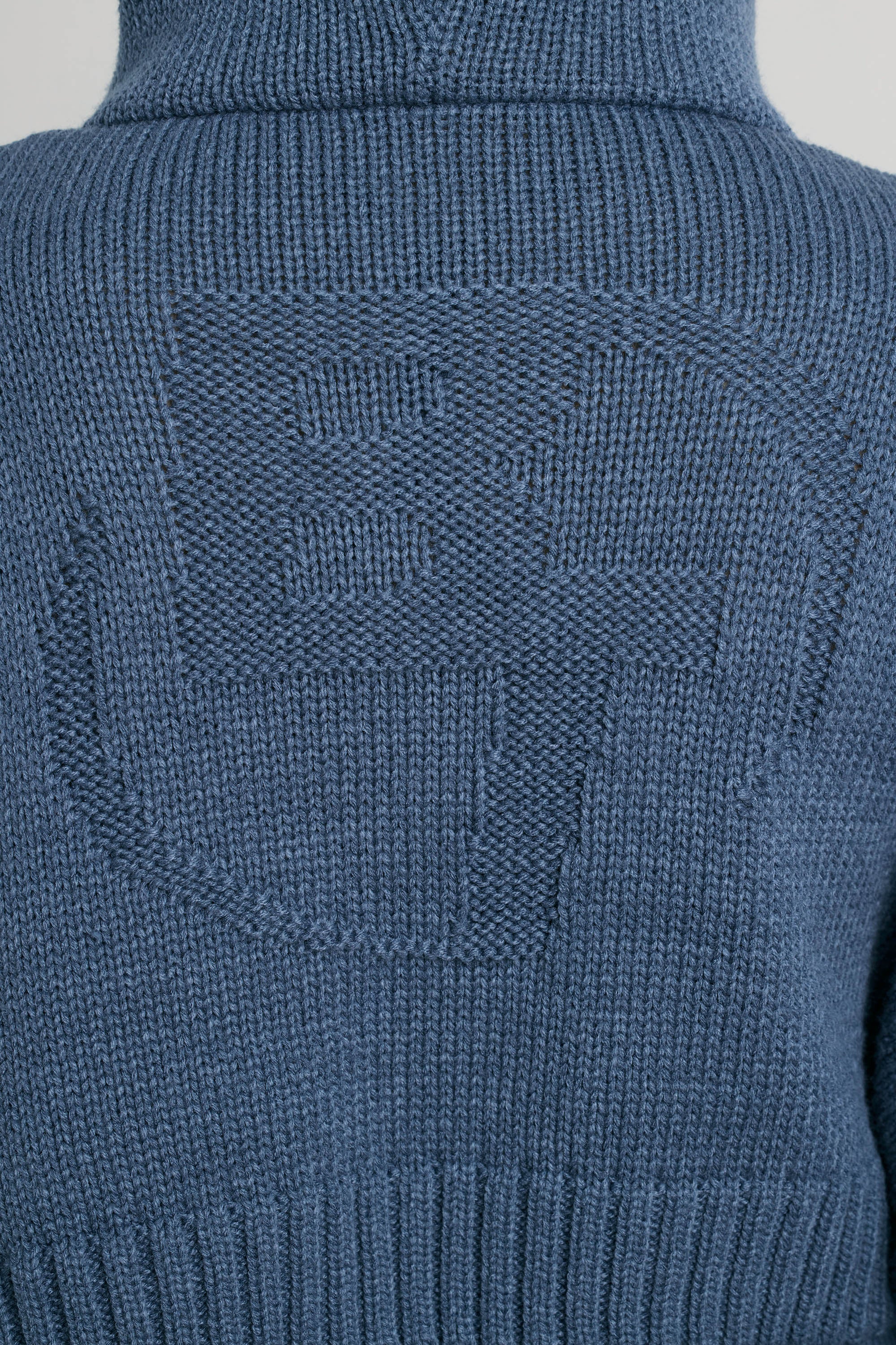True Cropped Zip Up Chunky Knit Hoodie in Washed Navy True Cropped Zip Up Chunky Knit Hoodie in Washed Navy