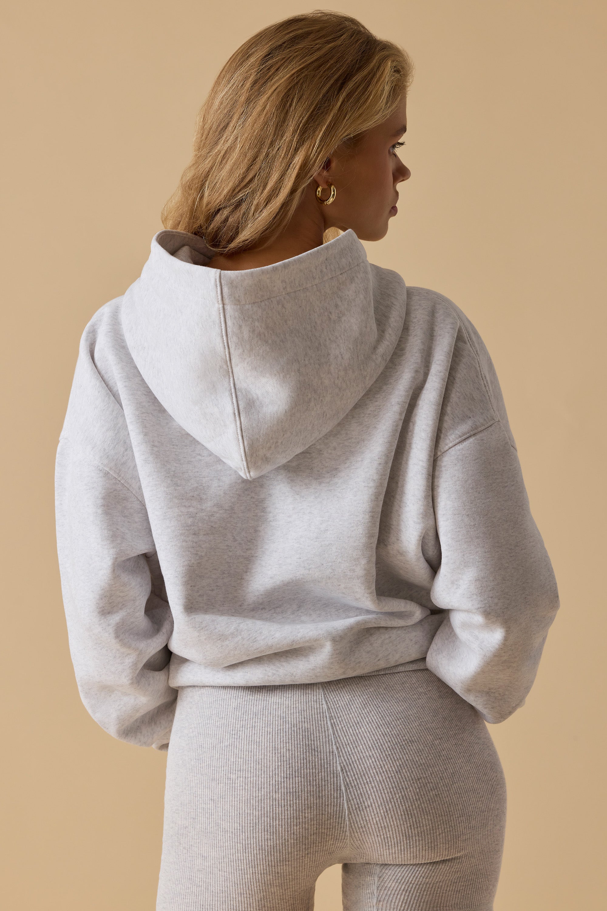 Hero - Oversized Hooded Sweatshirt in Heather Grey