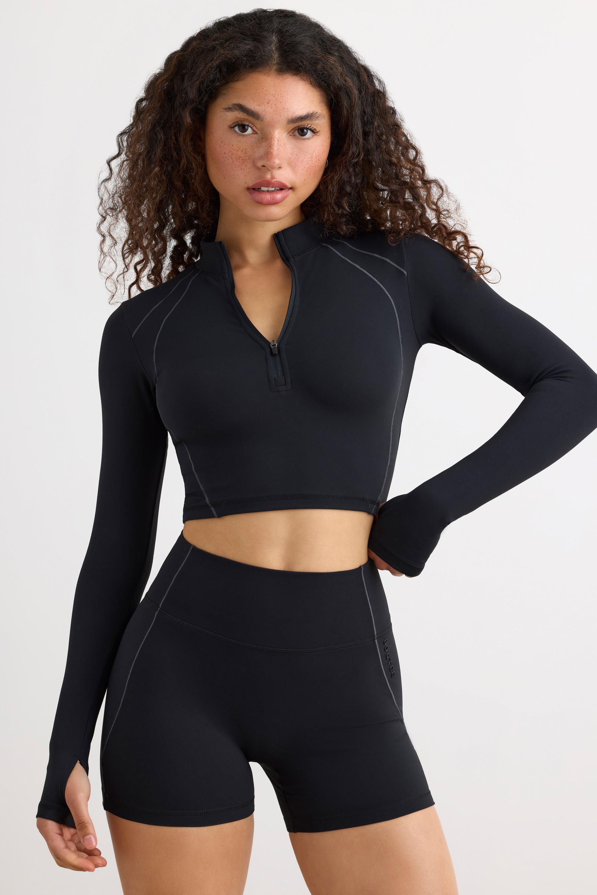 Zip up clearance gym crop top