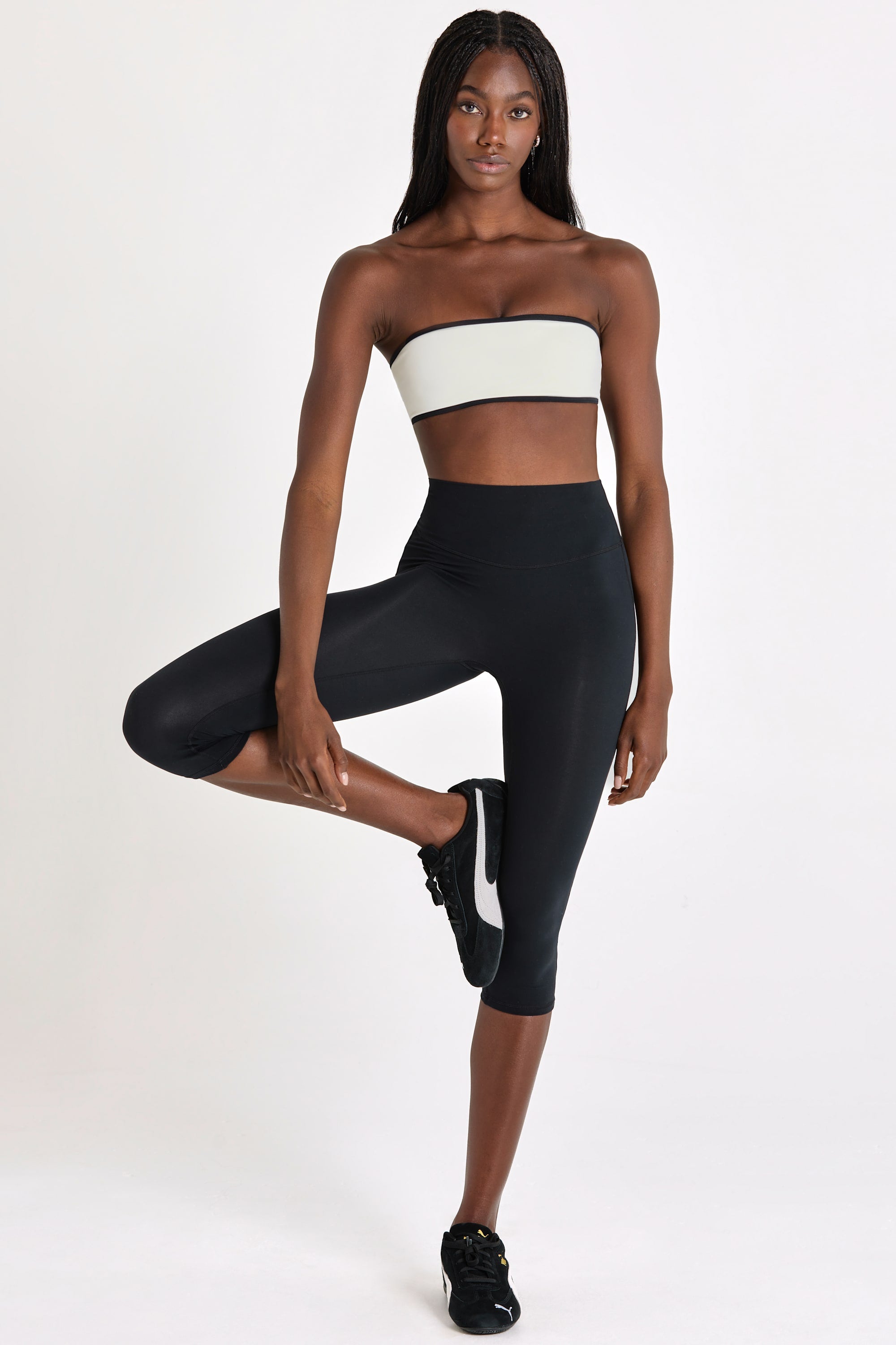 Soft Active Capri Leggings in Black