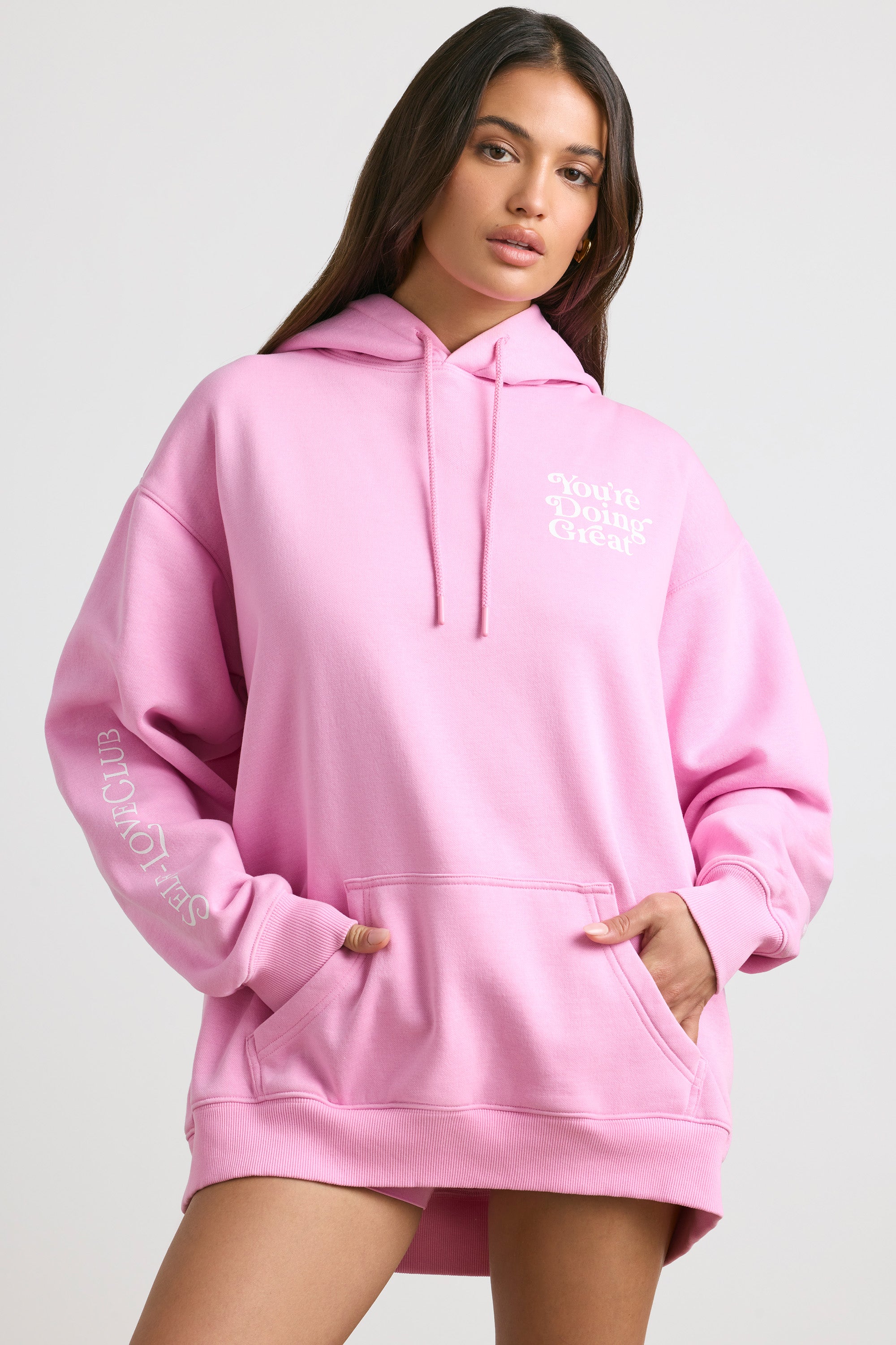 Sunday Love - Oversized Hoodie in Bubblegum Pink