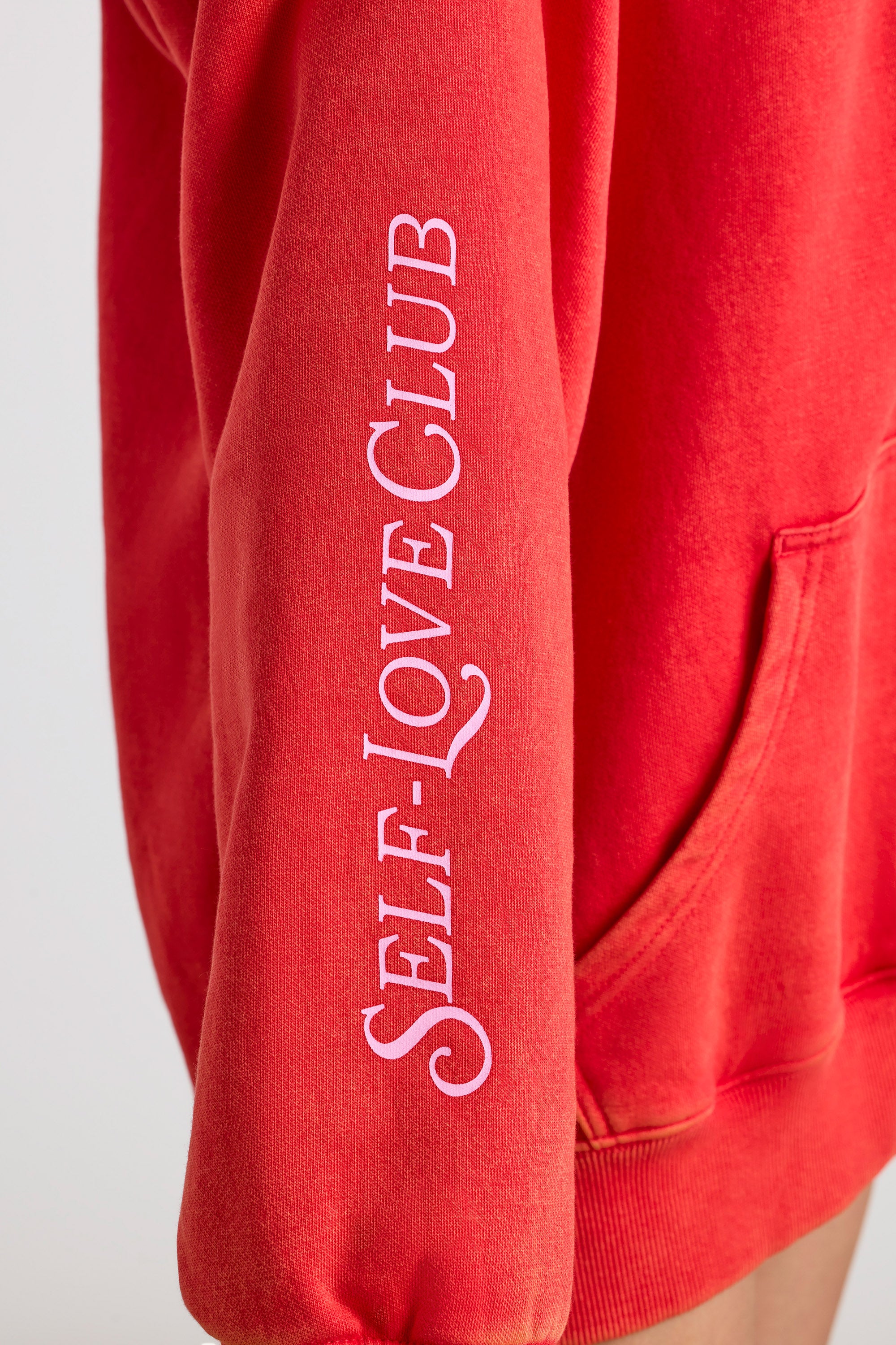 Soft Cotton Jersey Oversized Hoodie in Red – Bo+Tee