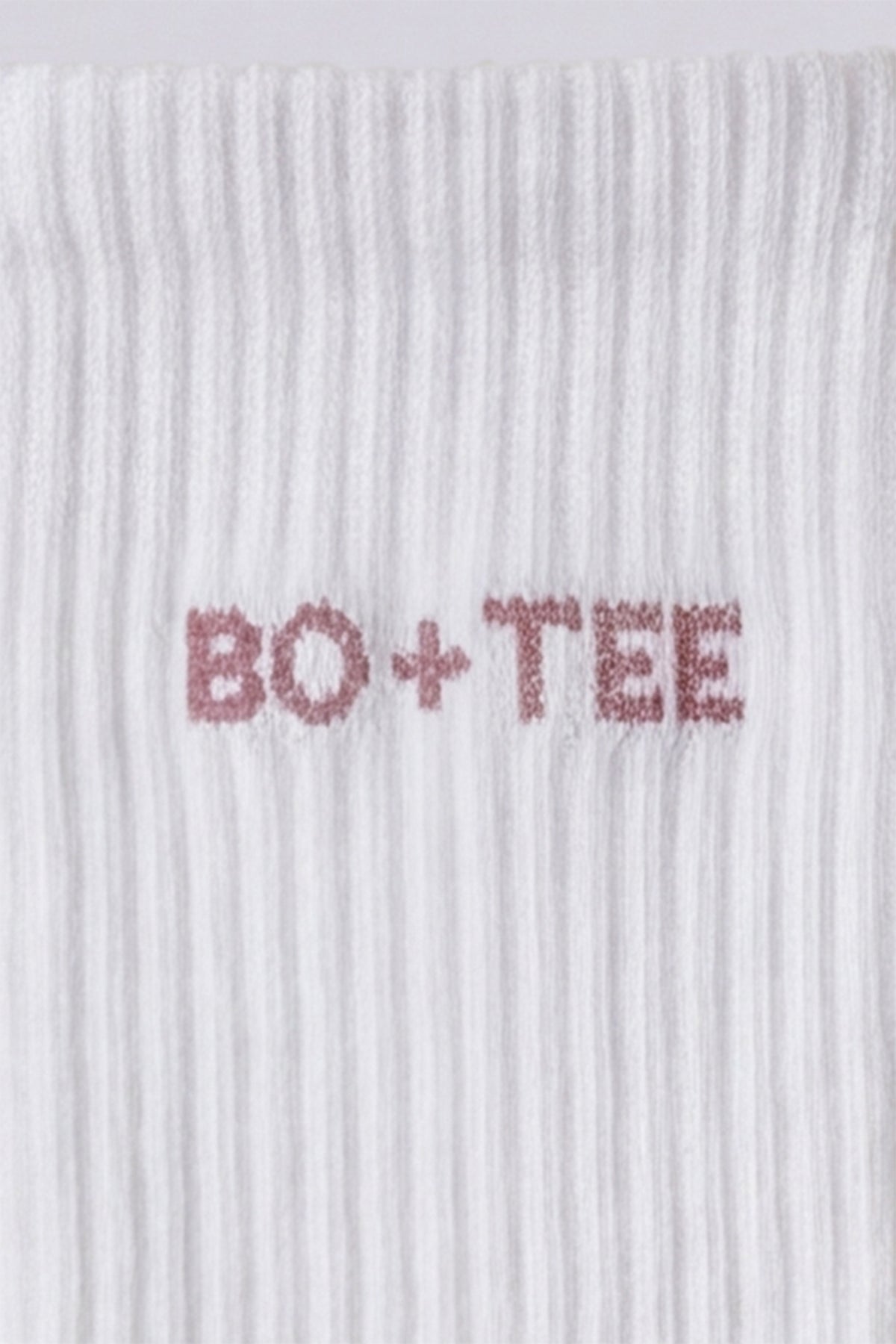 Ribbed Half-Crew 3-Pack Socks in White Pink