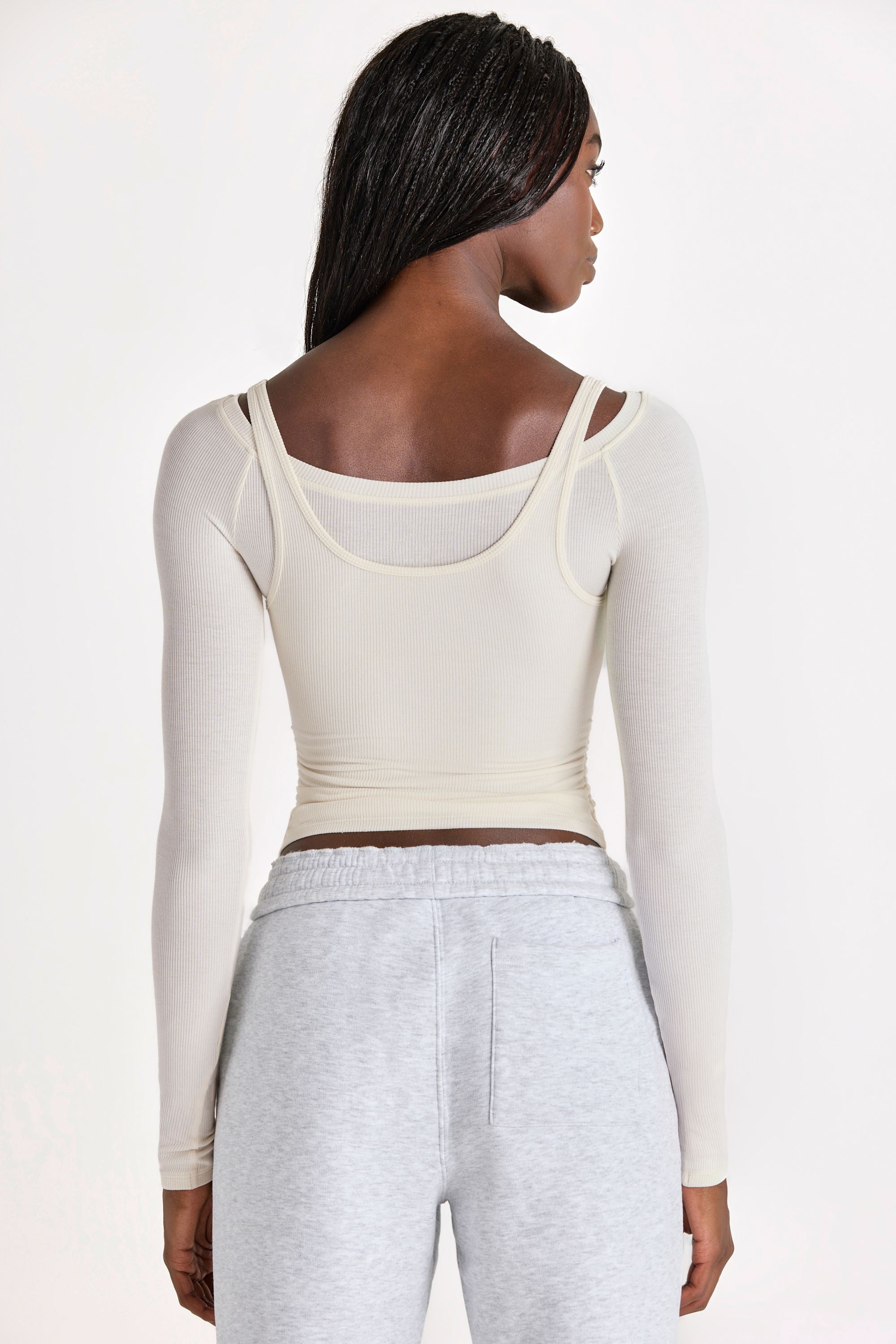 ButterCloud Layered Top  in Coconut