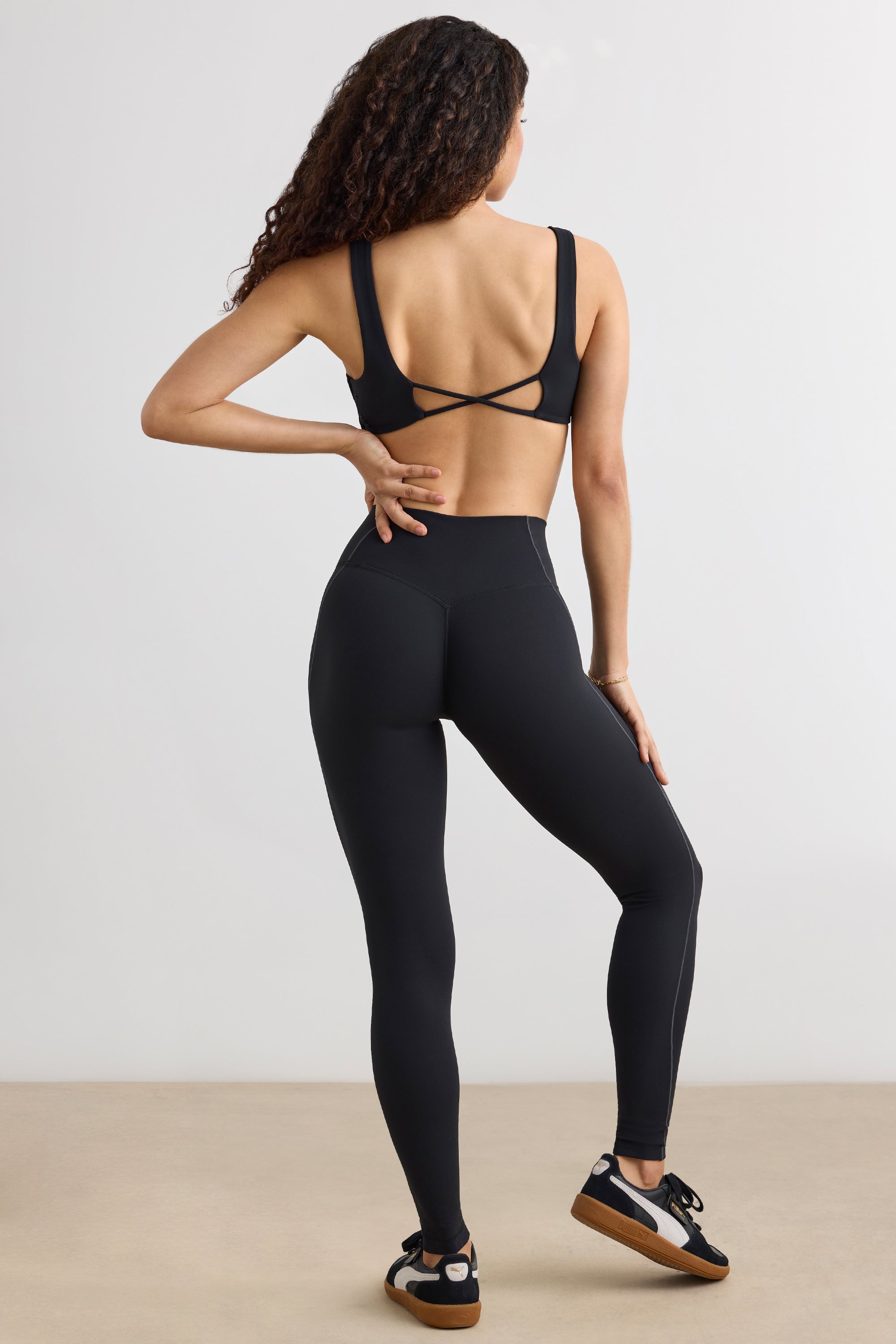 Refine - Soft Active High Waist Leggings in Black