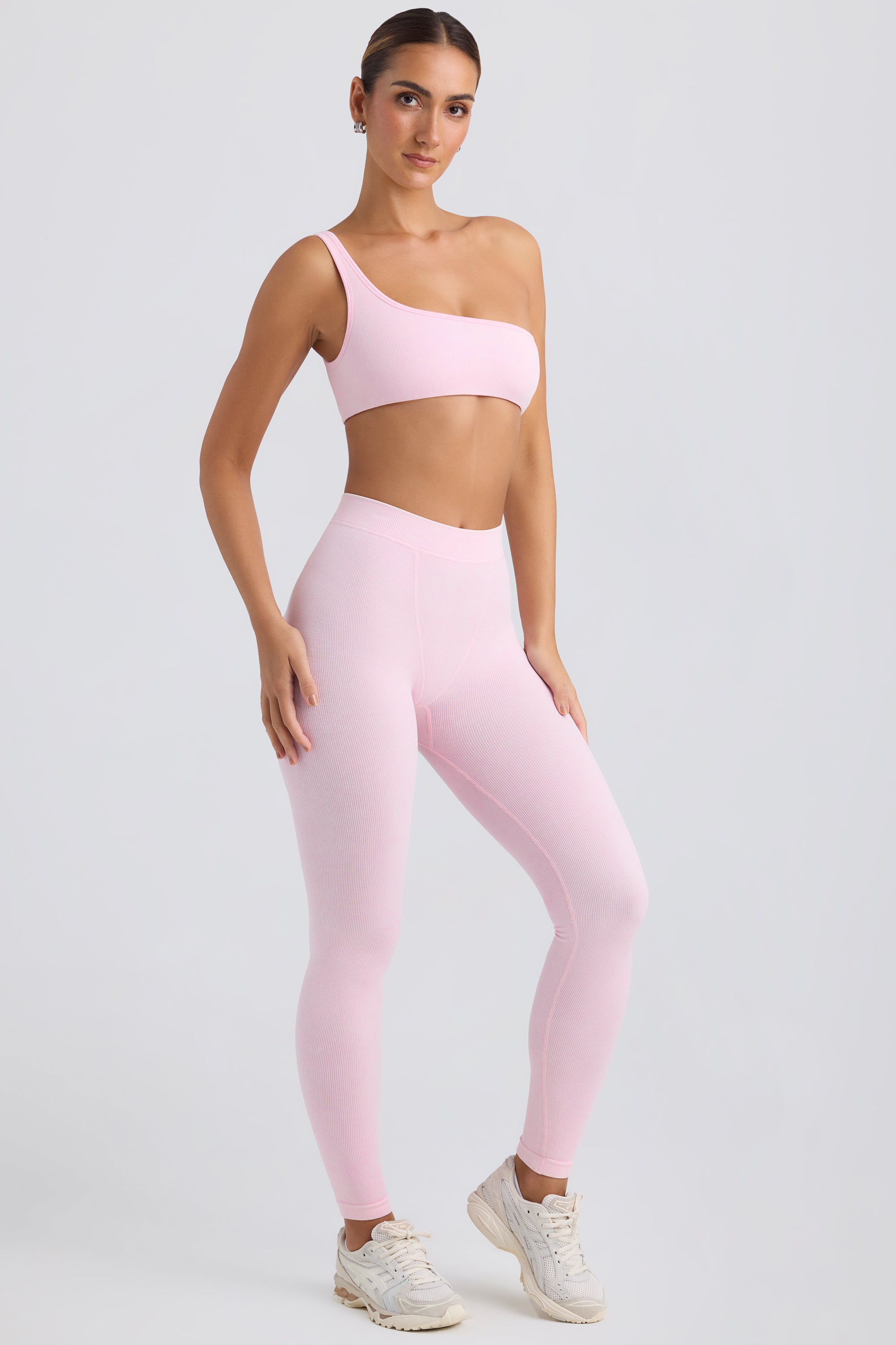 ●Mardi Mercredi●Basic bra + bootcut leggings SET/BL PINK Seamless Rib Leggings in Washed Ice Pink | Bo&Tee – Bo+Tee