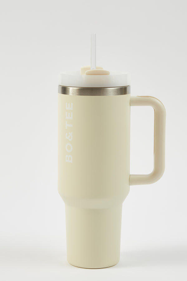 Stainless Steel Water Bottle in Cream