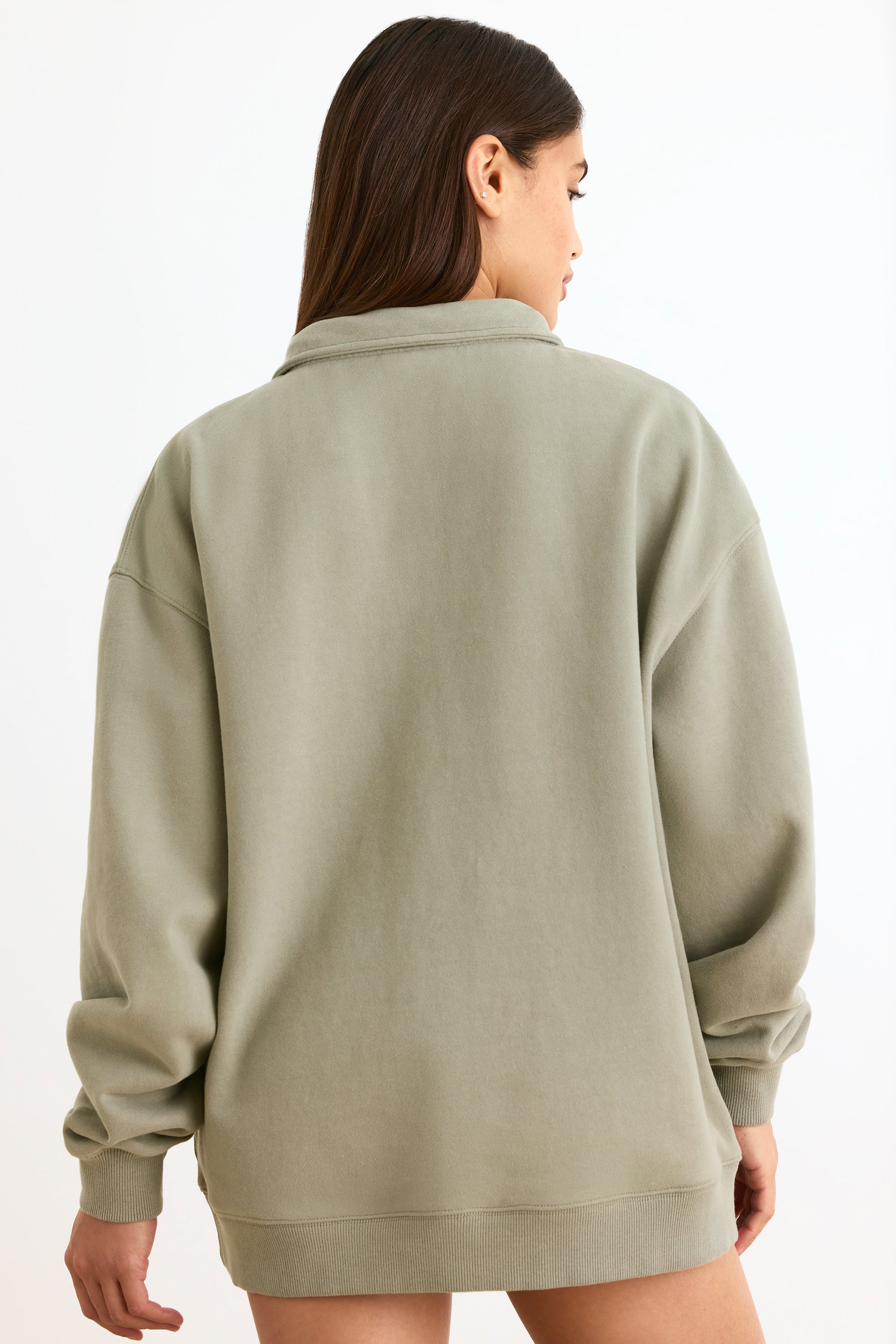 Quarter-Zip Sweatshirt in Mineral