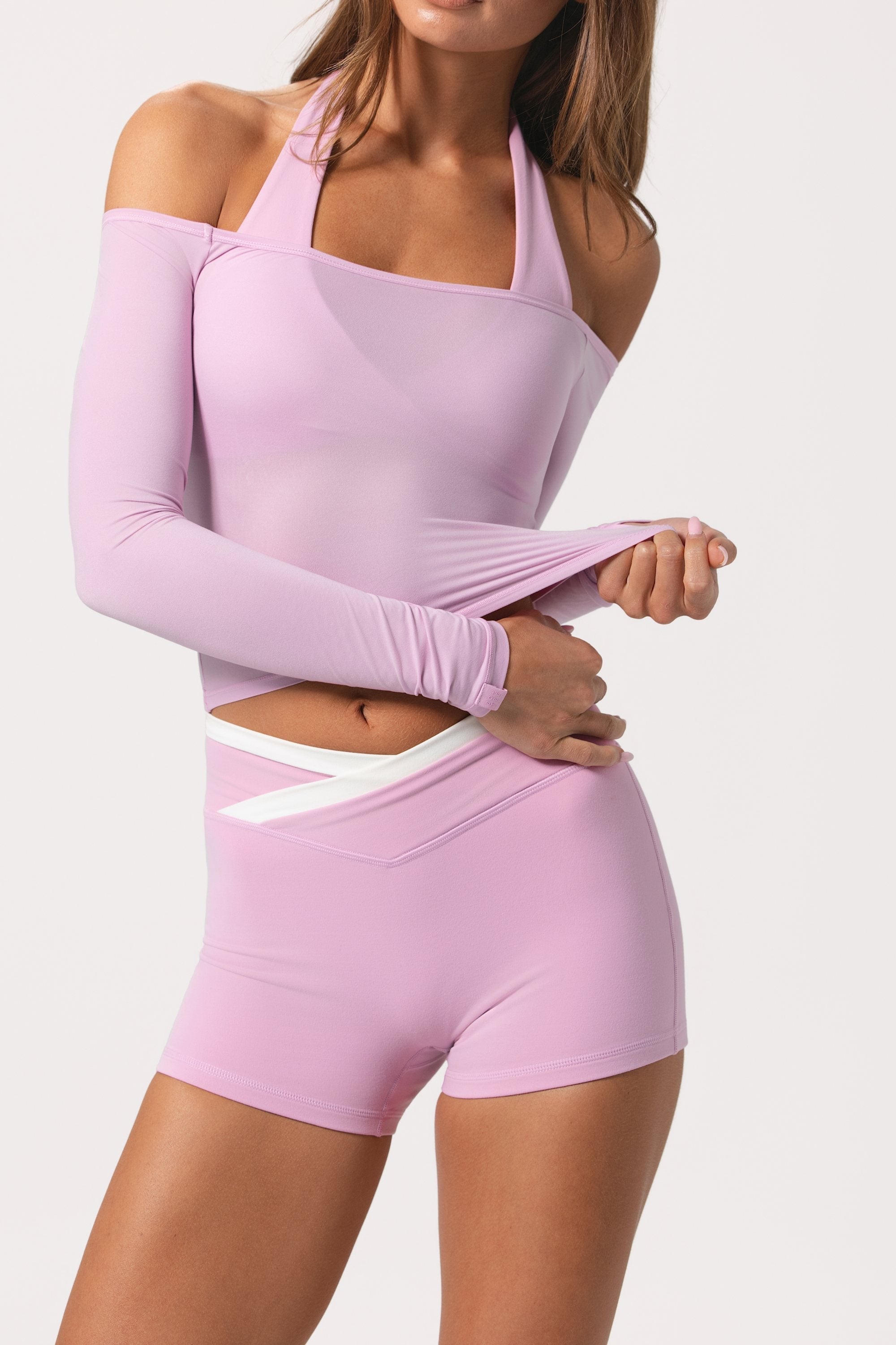 Soft Jersey Off-Shoulder Top in Sweet Pink – Bo+Tee