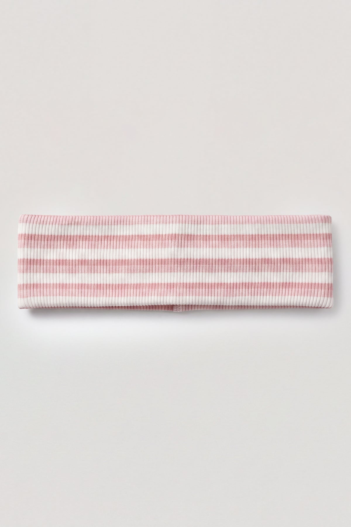 Ribbed Jersey Headband in Pink Stripe