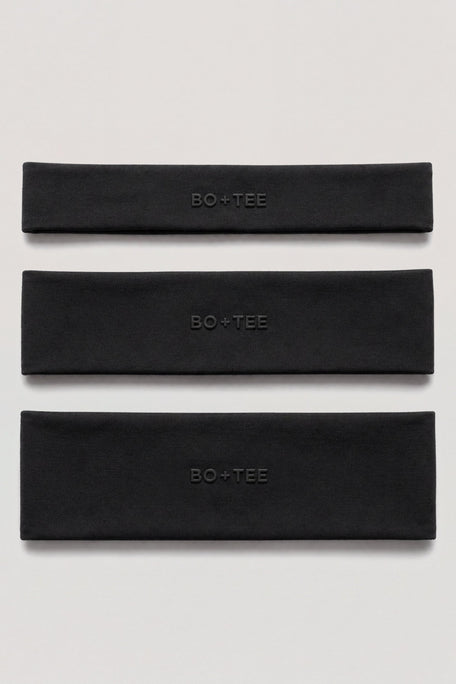 Soft Active Headband 3-Pack in Black
