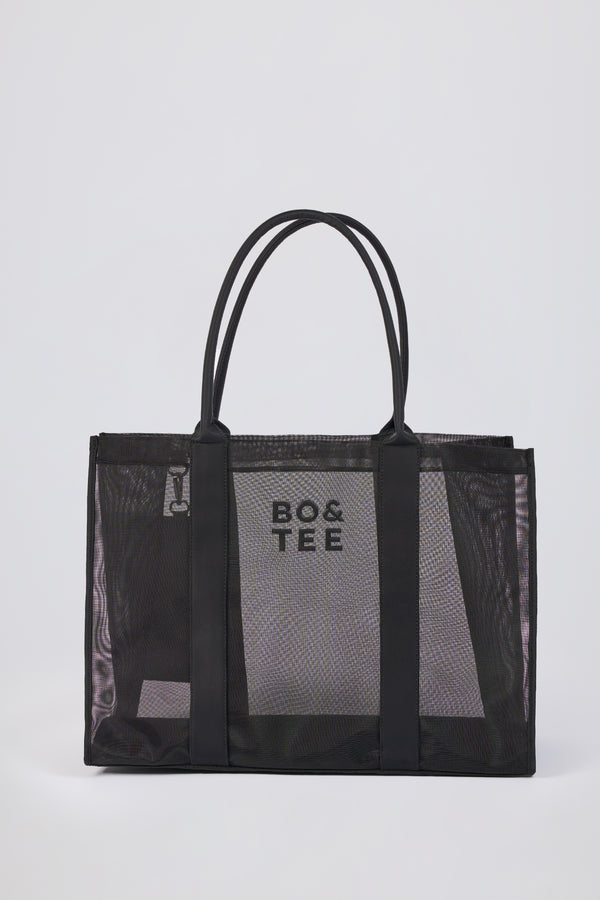 Mesh Tote Bag in Black