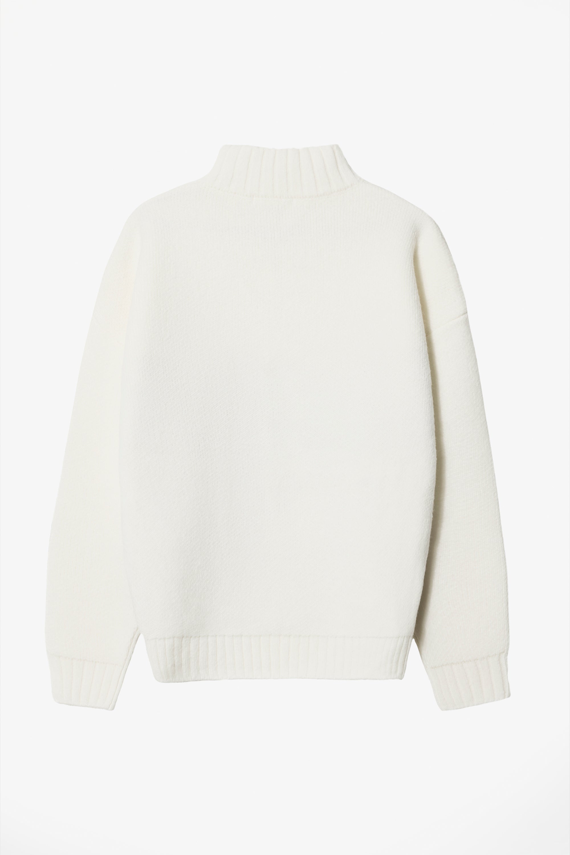 Knit Quarter-Zip Turtleneck Oversized Jumper in Burgundy – Bo+Tee