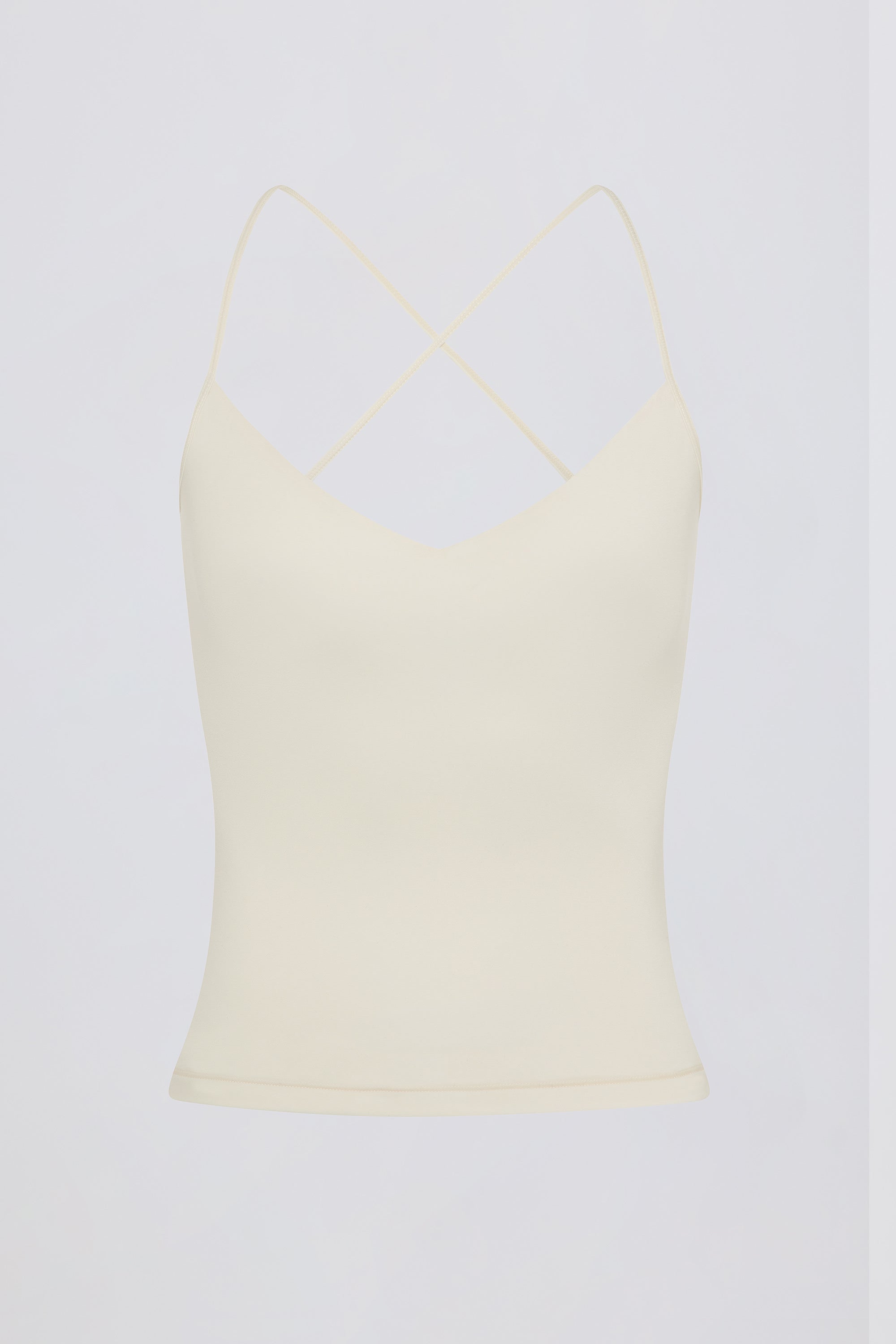 Cross-Back Tank Top in Cream – Bo+Tee