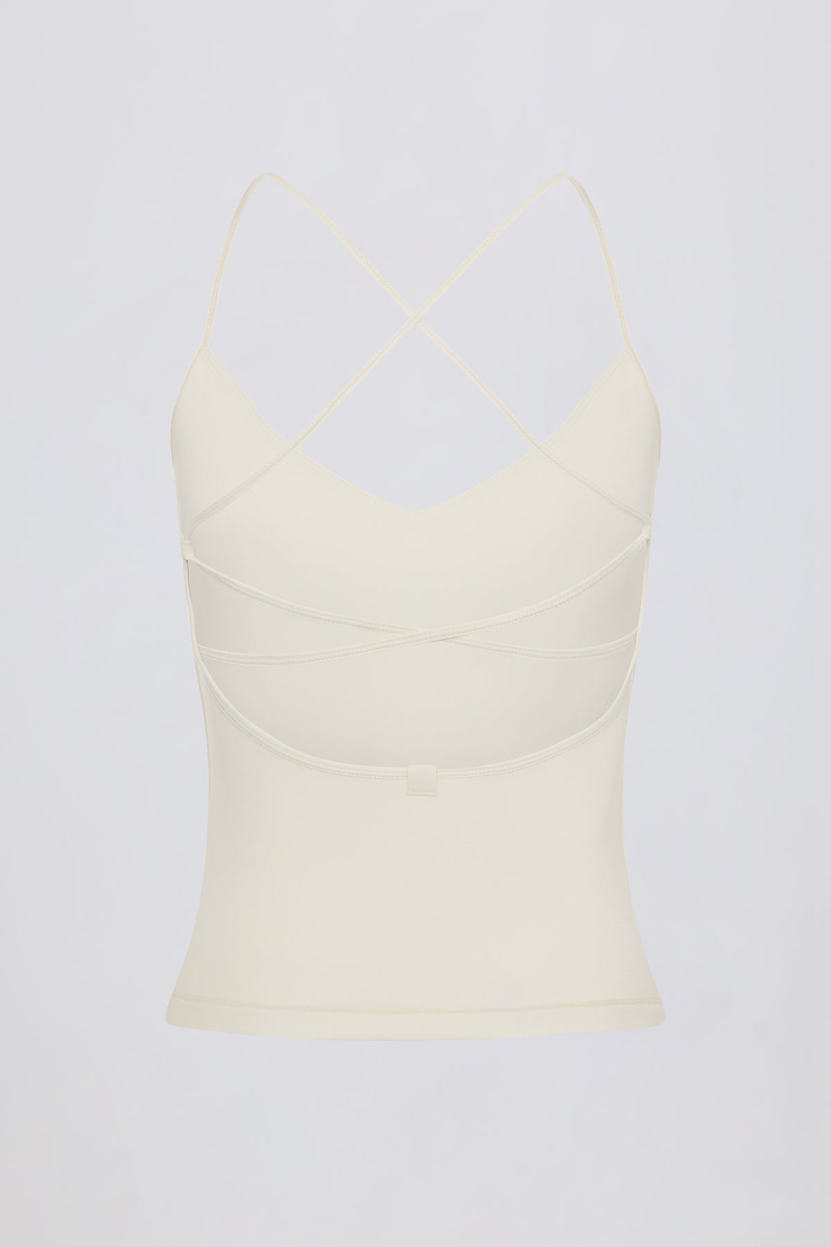 Cross-Back Tank Top in Cream