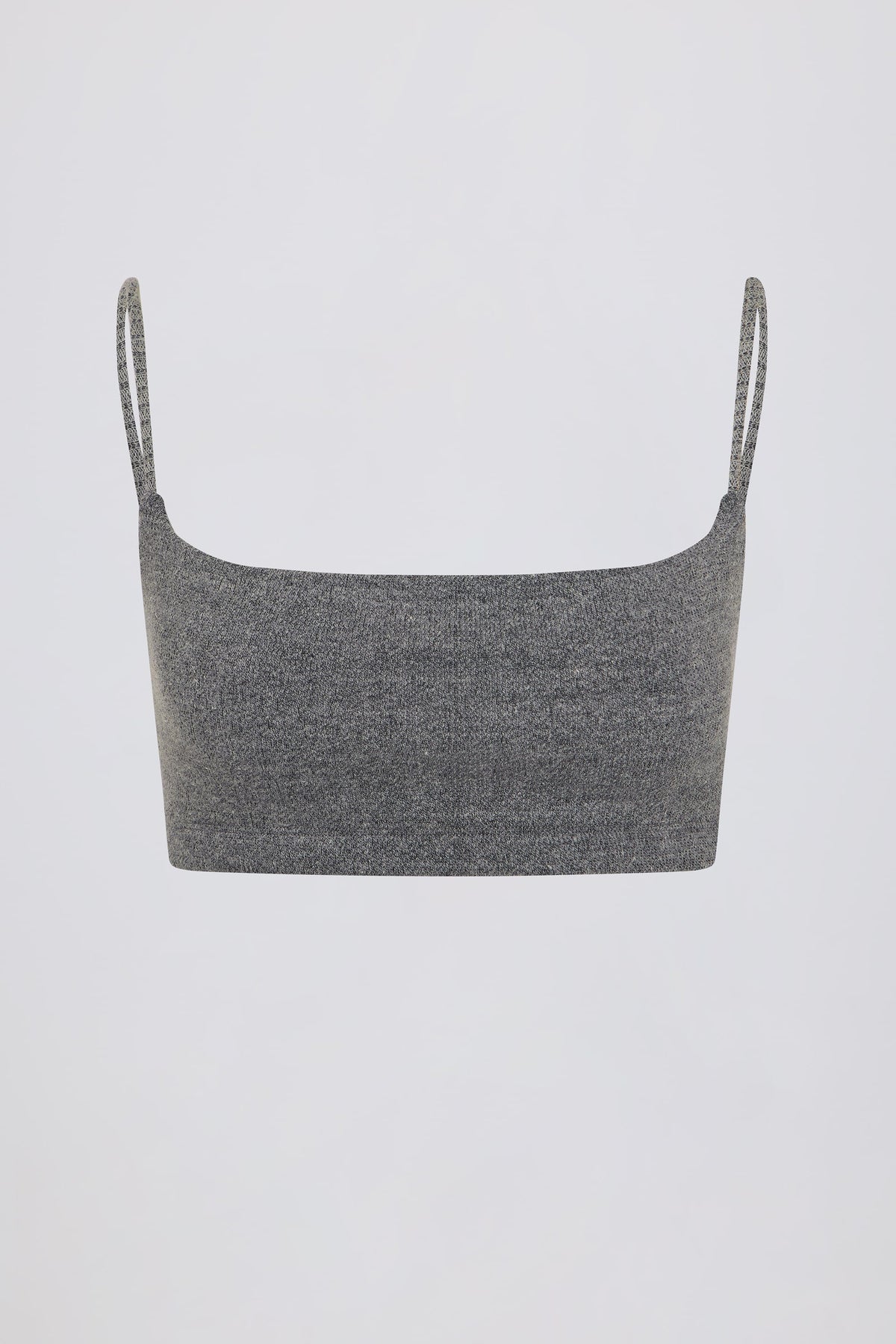 Square-Neck Bralette in Dark Grey