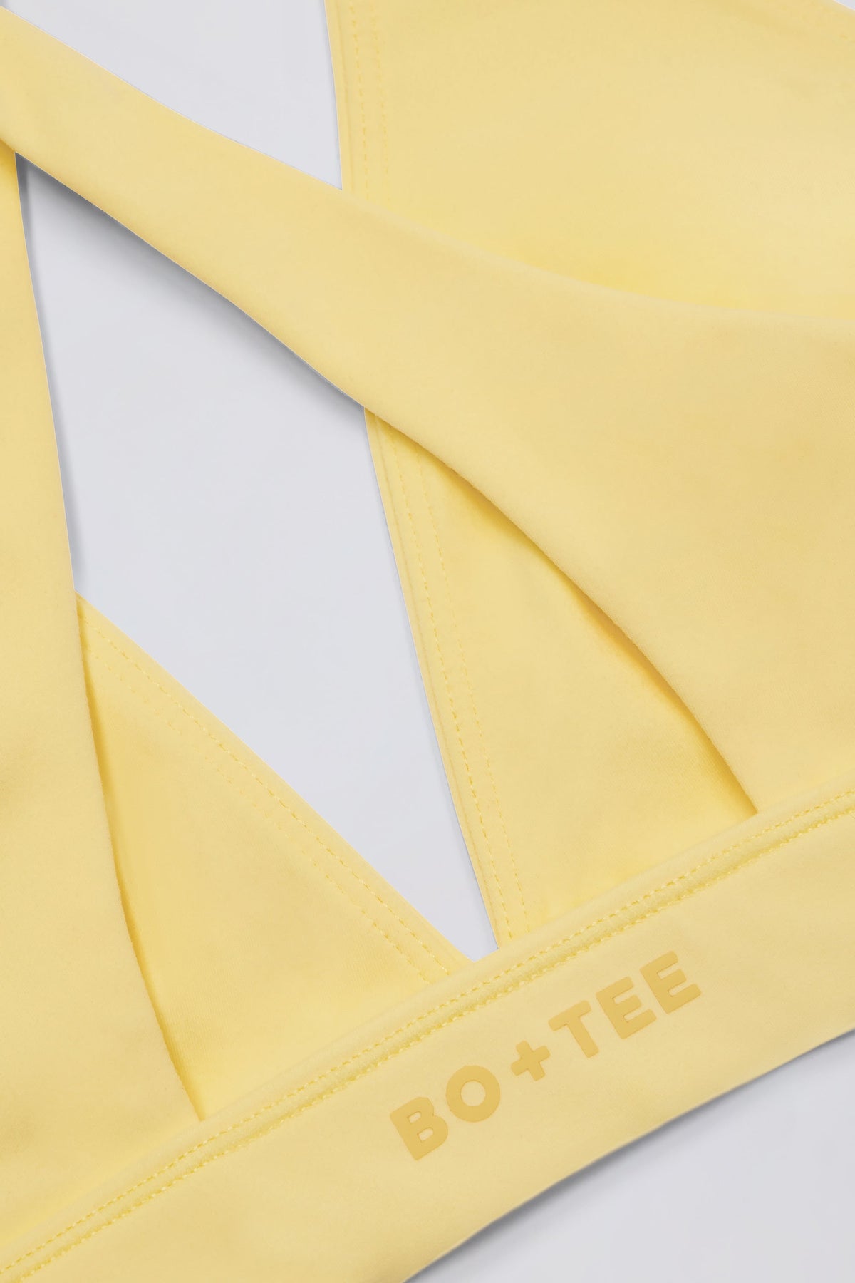Soft Active Cross-Back Sports Bra in Lemon
