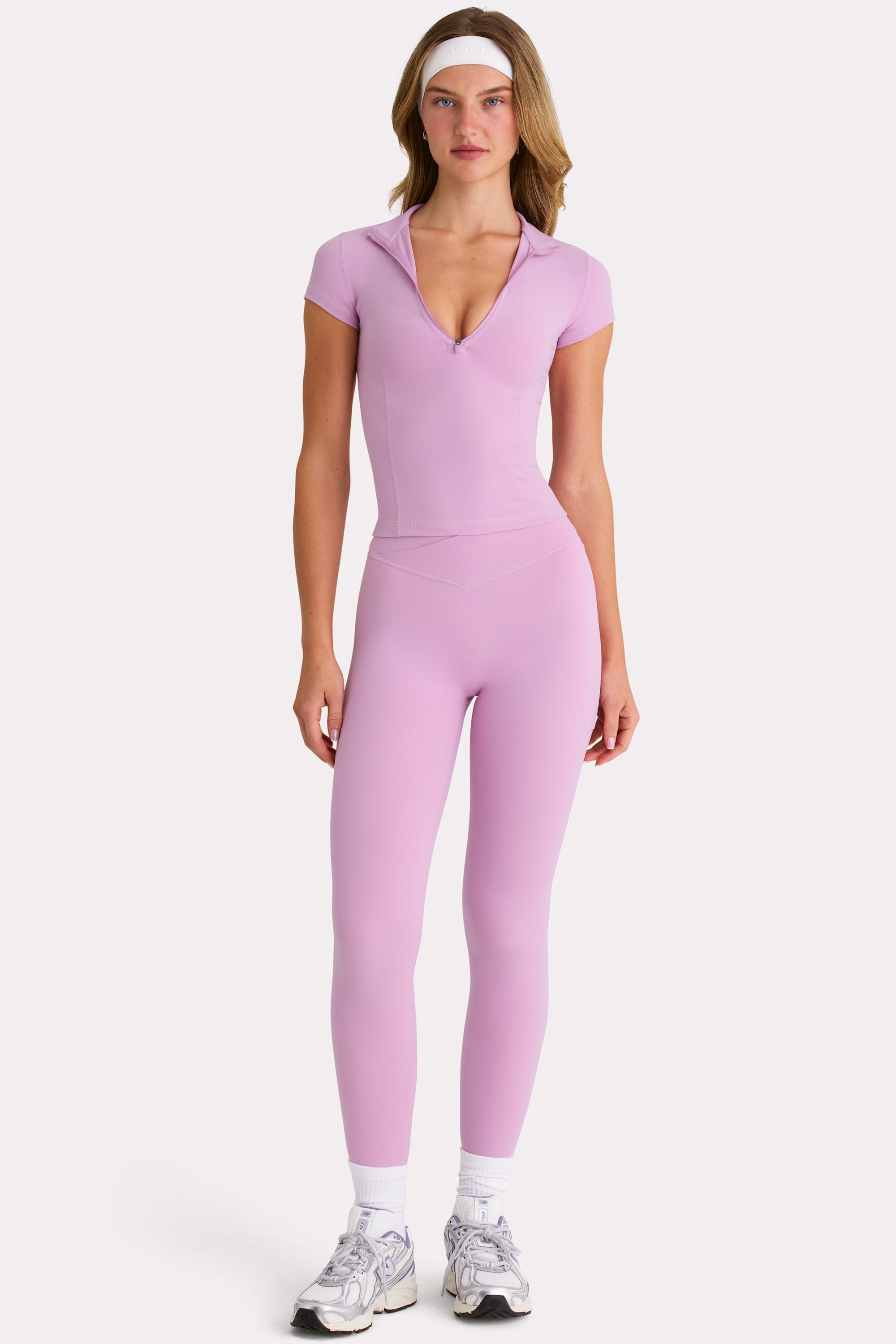 Soft Active Quarter-Zip Top in Sweet Pink – Bo+Tee