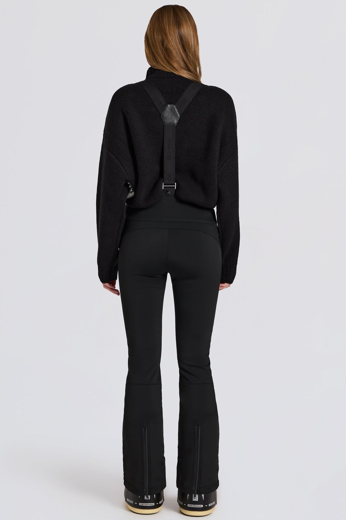 Waterproof High-Rise Salopettes with Suspenders in Black