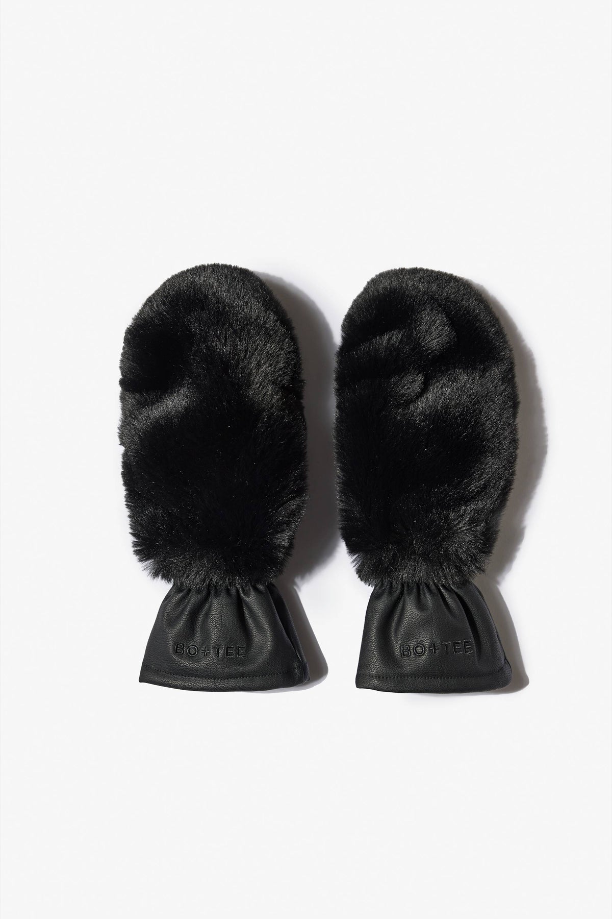 Faux-Fur Gloves in Black