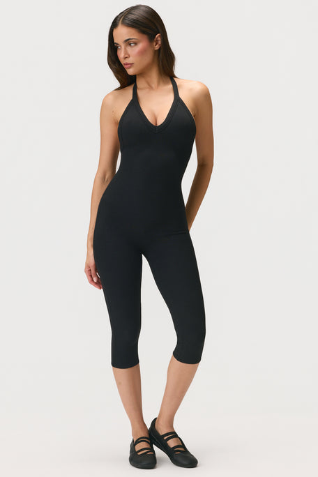 ButterCloud™ Capri Jumpsuit in Black
