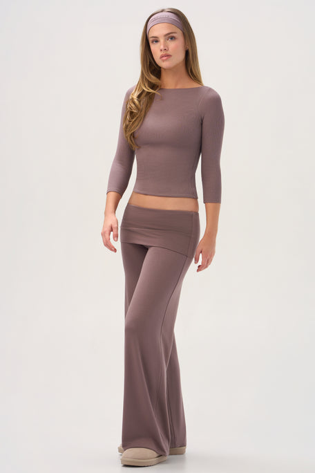 ButterCloud™ Wide-Leg Trousers in Chestnut