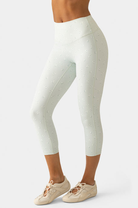Soft Active Capri Leggings in Matcha Meadow