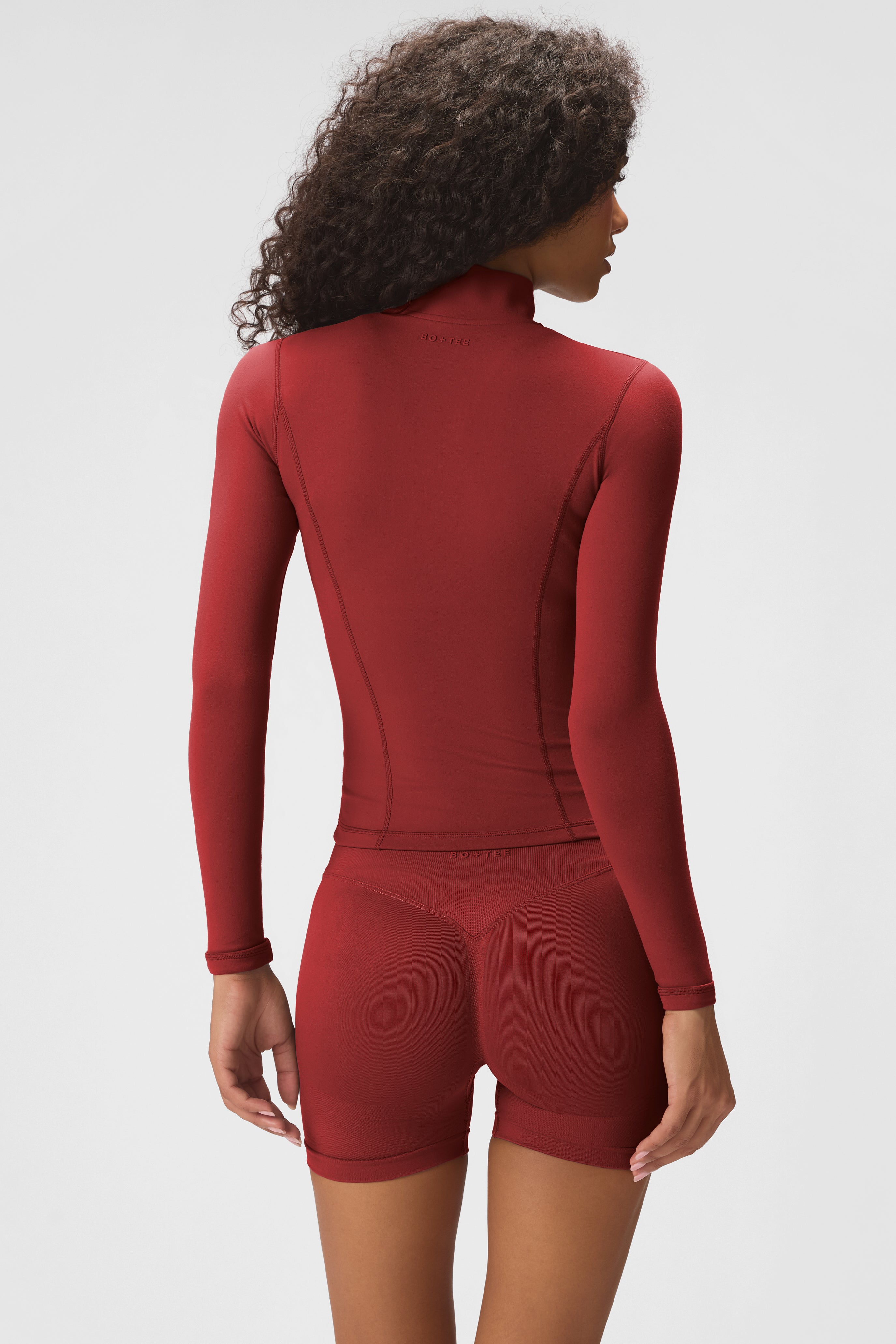 Soft Active Zip-Up Jacket in Dark Cherry – Bo+Tee