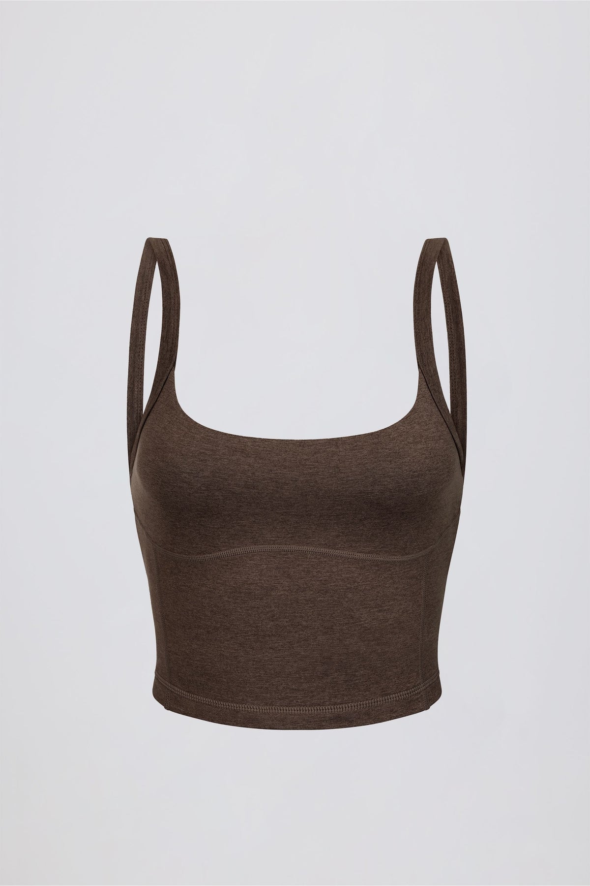 Cropped Tank Top in Pecan Marl