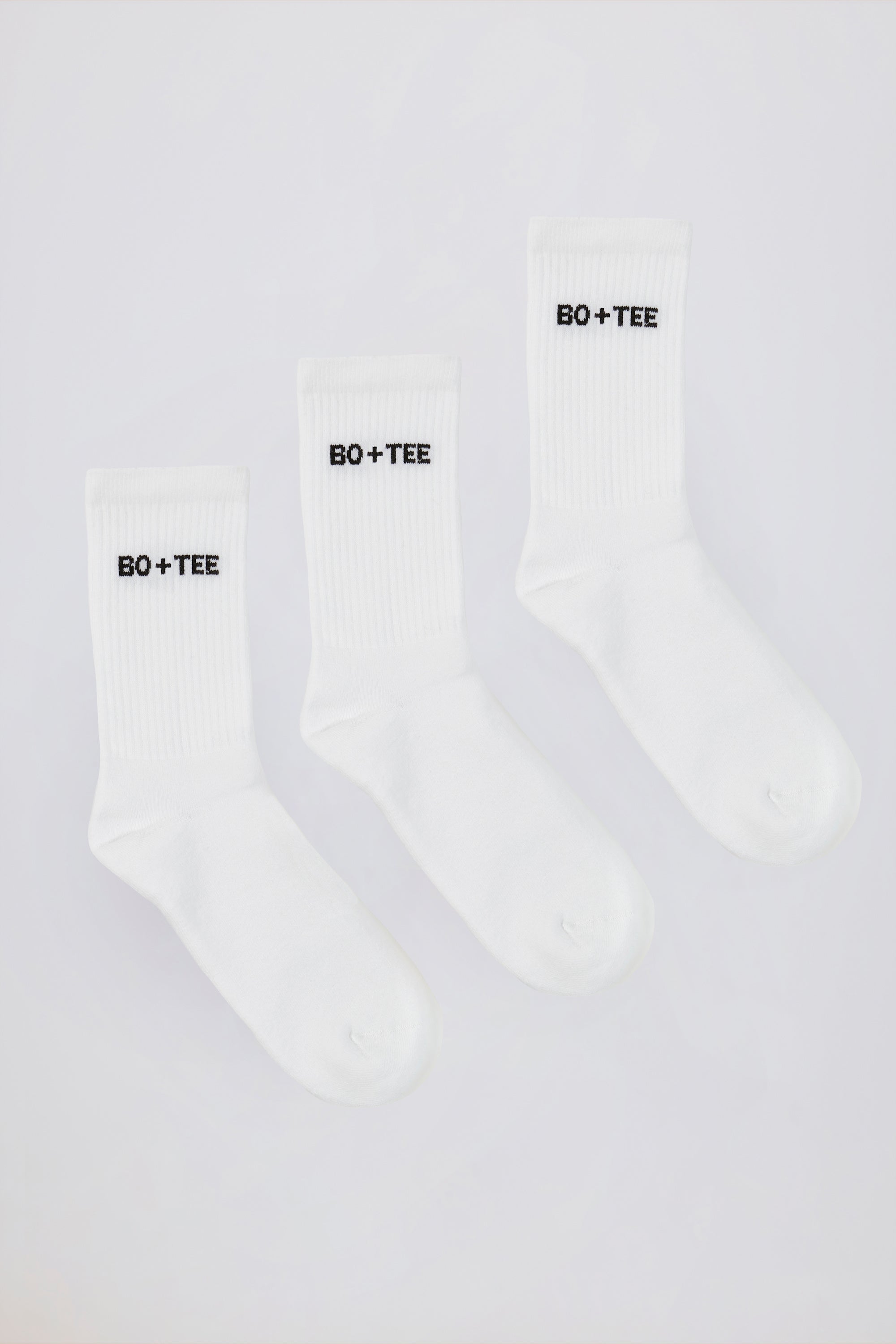 Bo Socks Ribbed Crew Sock Bundle in White – Bo+Tee