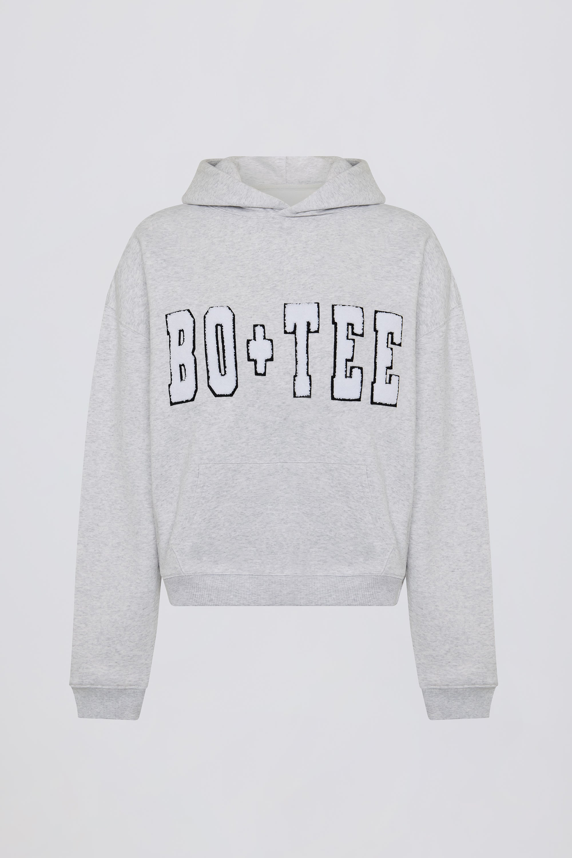 Soft Cotton Jersey Acid Wash Oversized Hoodie in Heather Grey