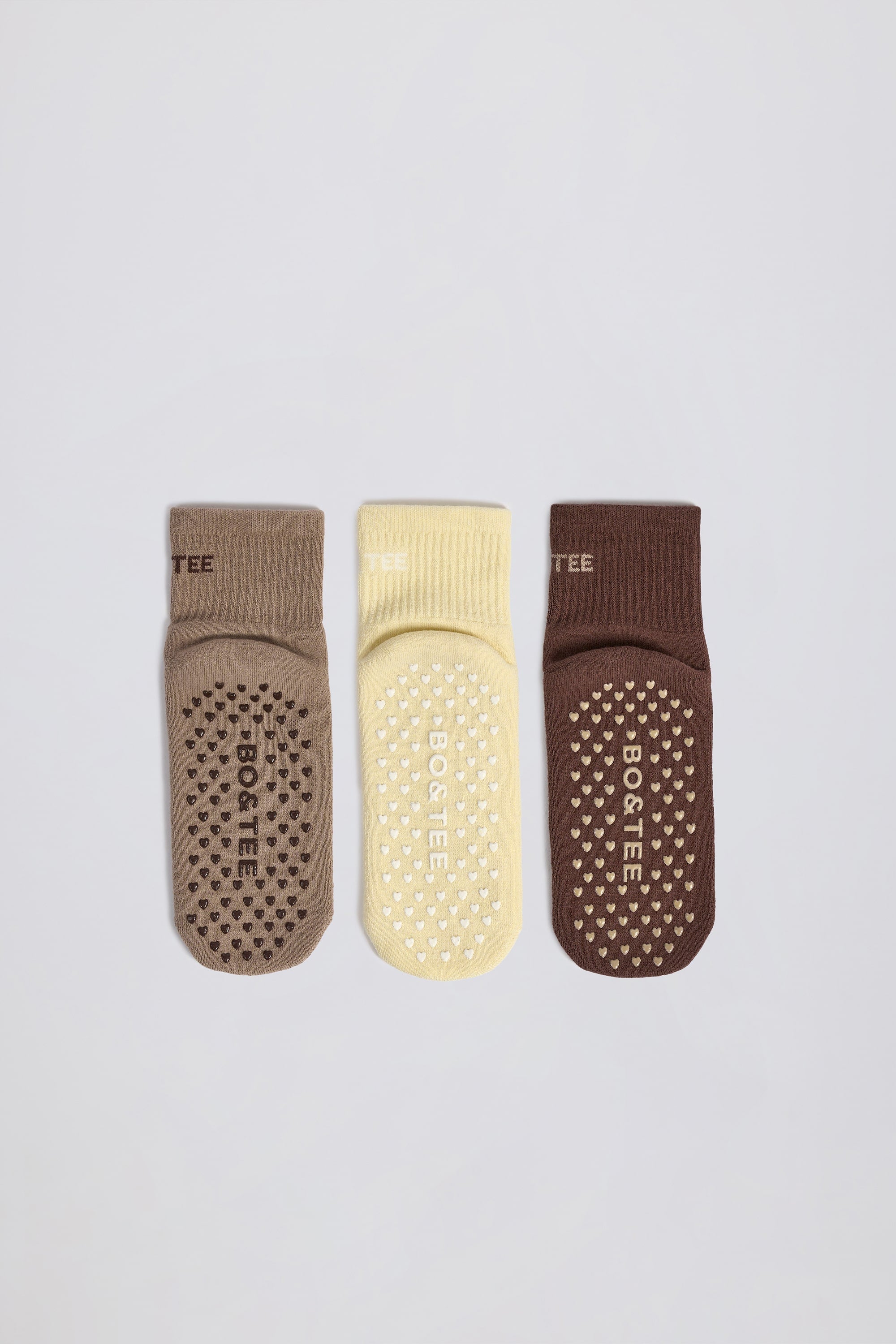 Pilates Sock Bundle in Mocha Multi