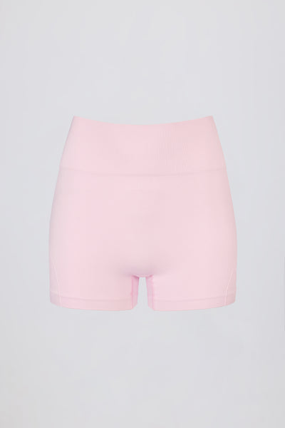 Super Sculpt Seamless Mini Shorts in Powder Pink