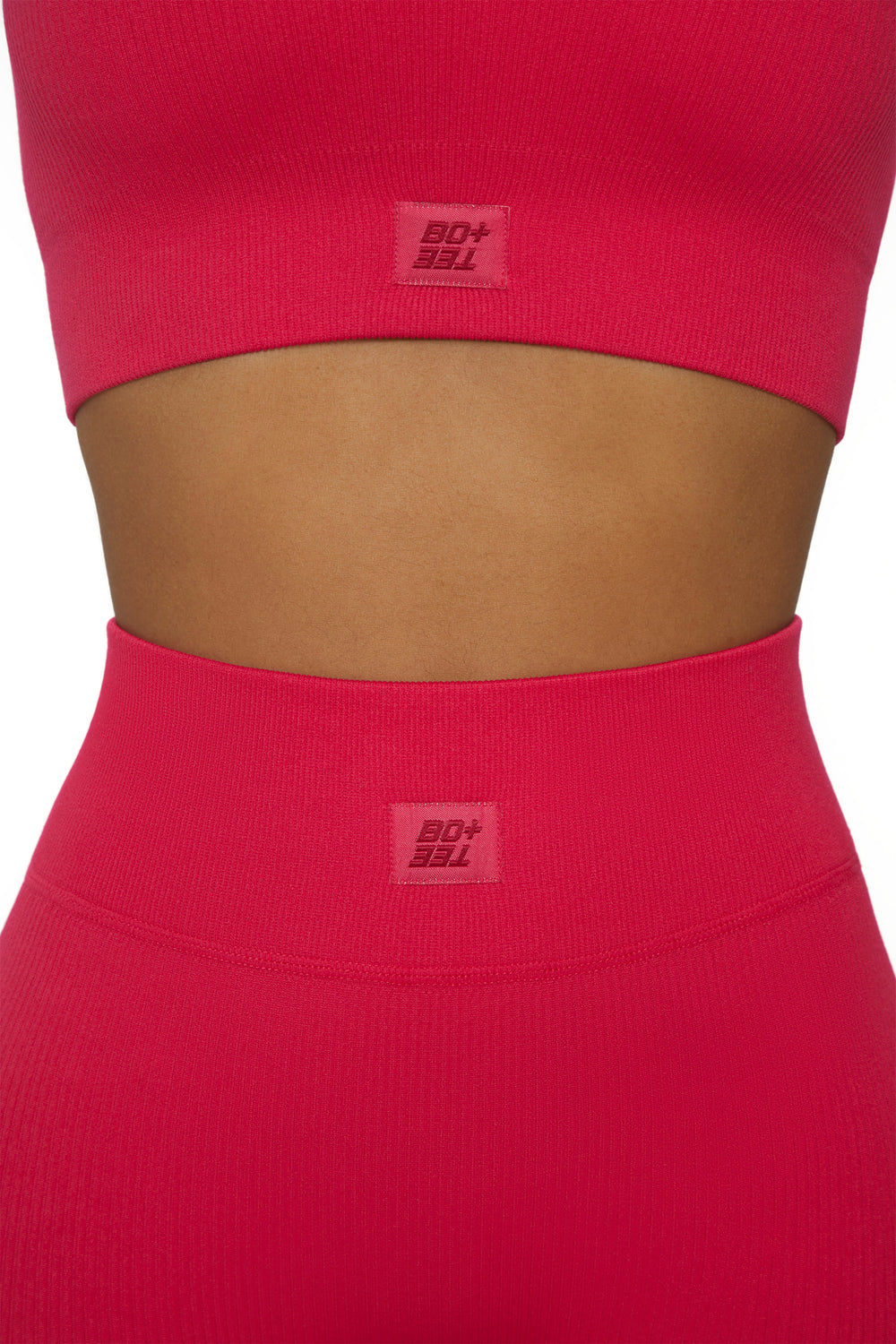 Back In Gear Ribbed High Waist Leggings in Hot Pink