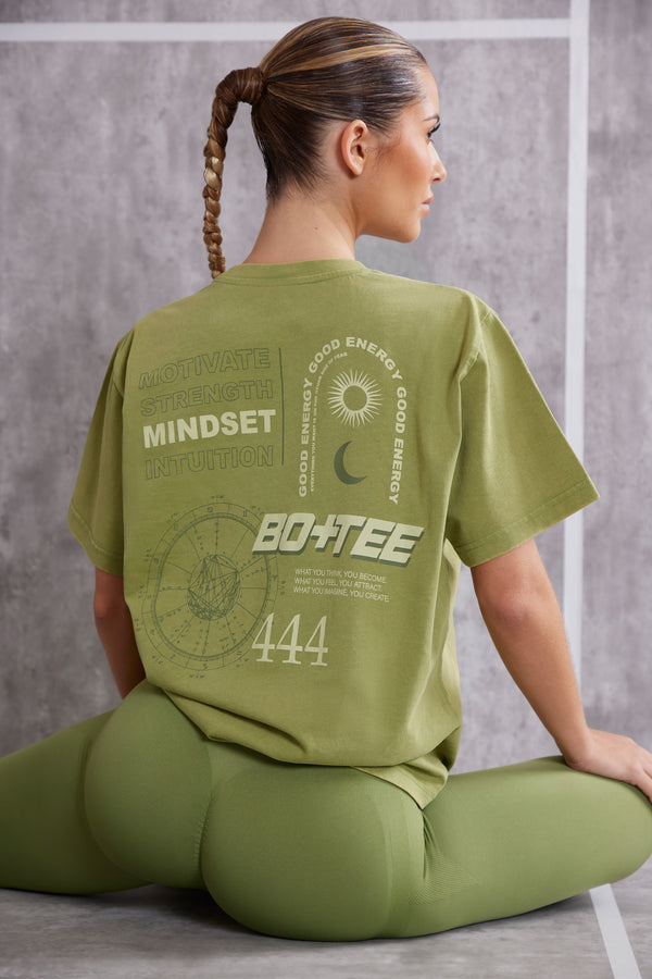 Unwind - Oversized T-Shirt in Olive