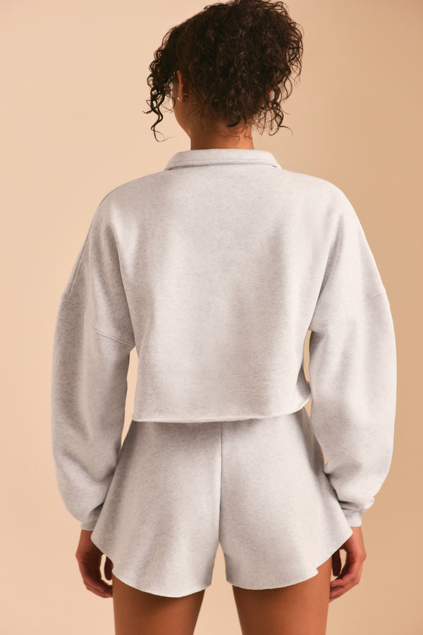 Restore - Half Zip Sweater in Heather Grey