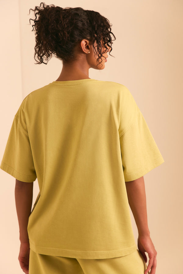 Ease - Oversized Short Sleeve T-Shirt in Matcha Green
