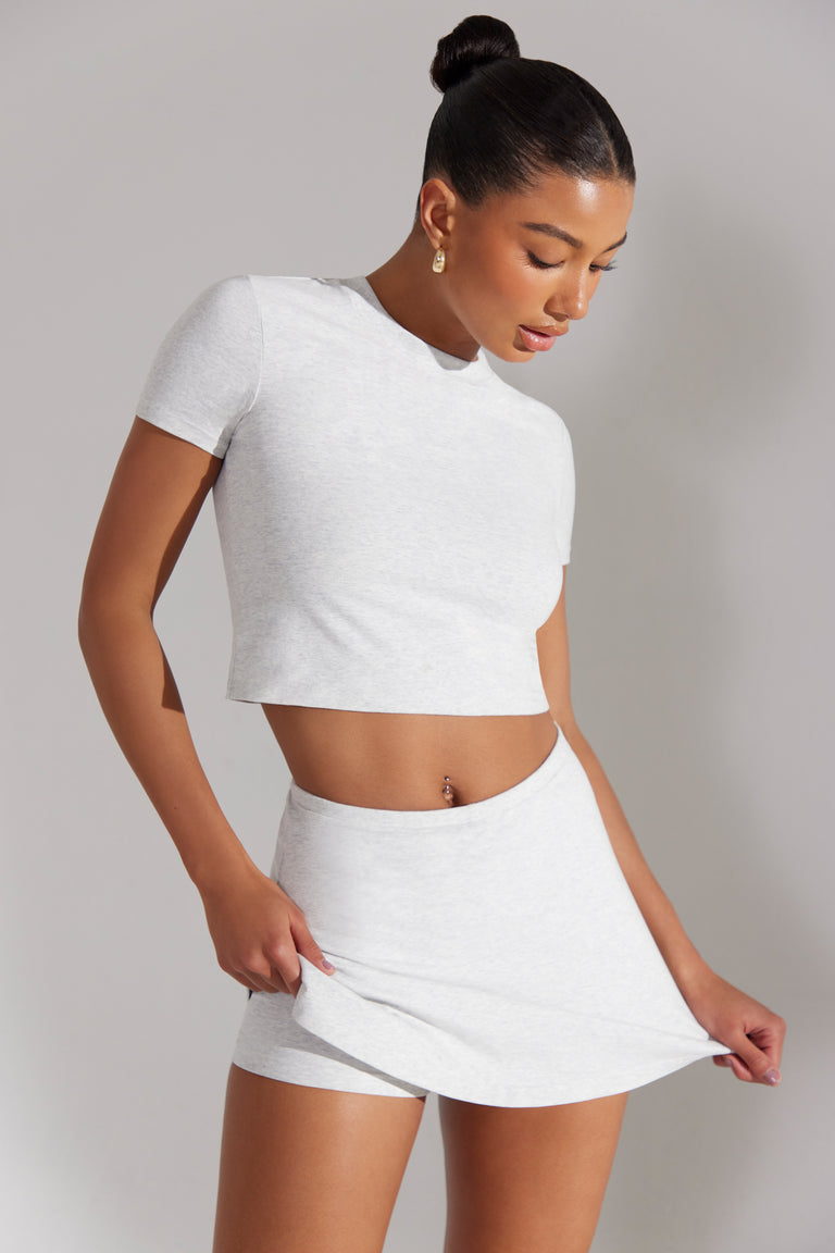 Foundation A-Line Mini Skort in Heather Grey | Bo+Tee – Bo&Tee