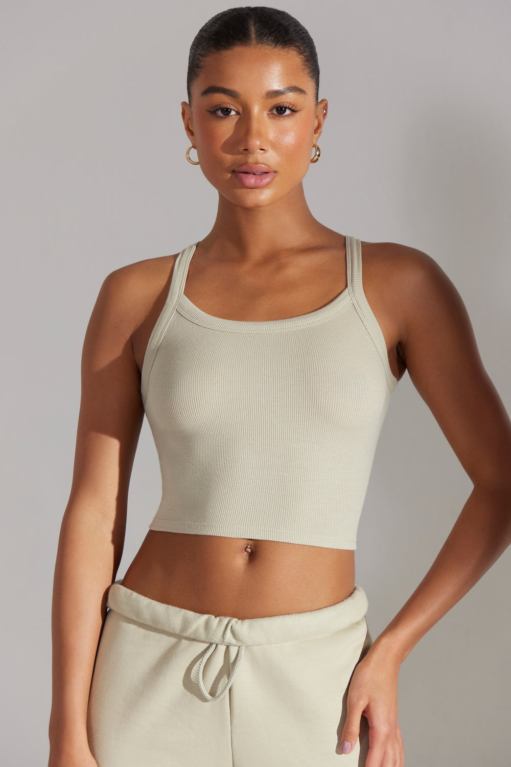 Body - Soft Rib Tank Top in Limestone