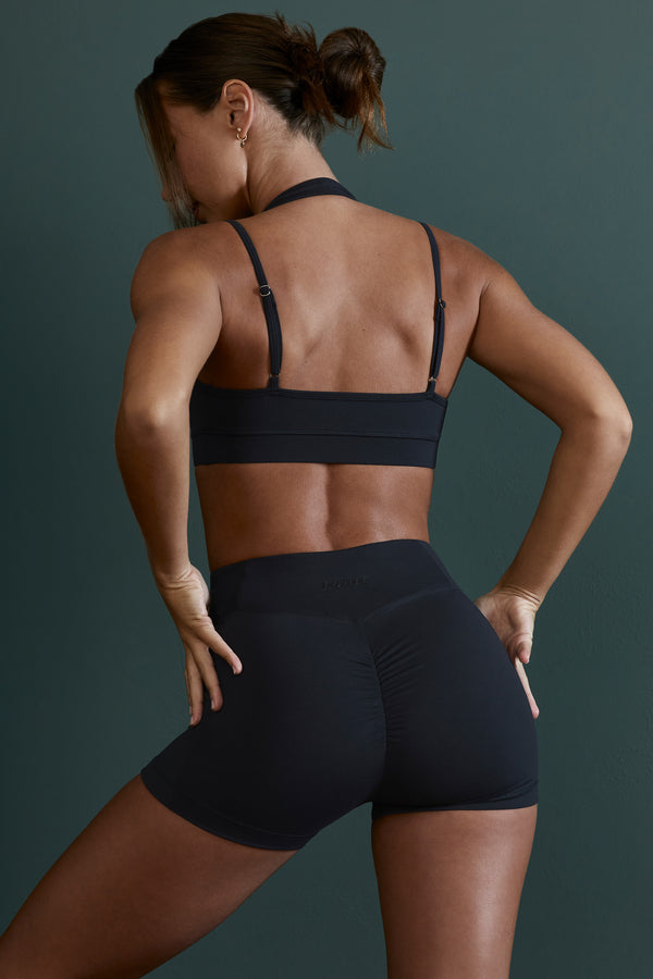 Condition - Wrap Over Mini Shorts with Pockets in Black