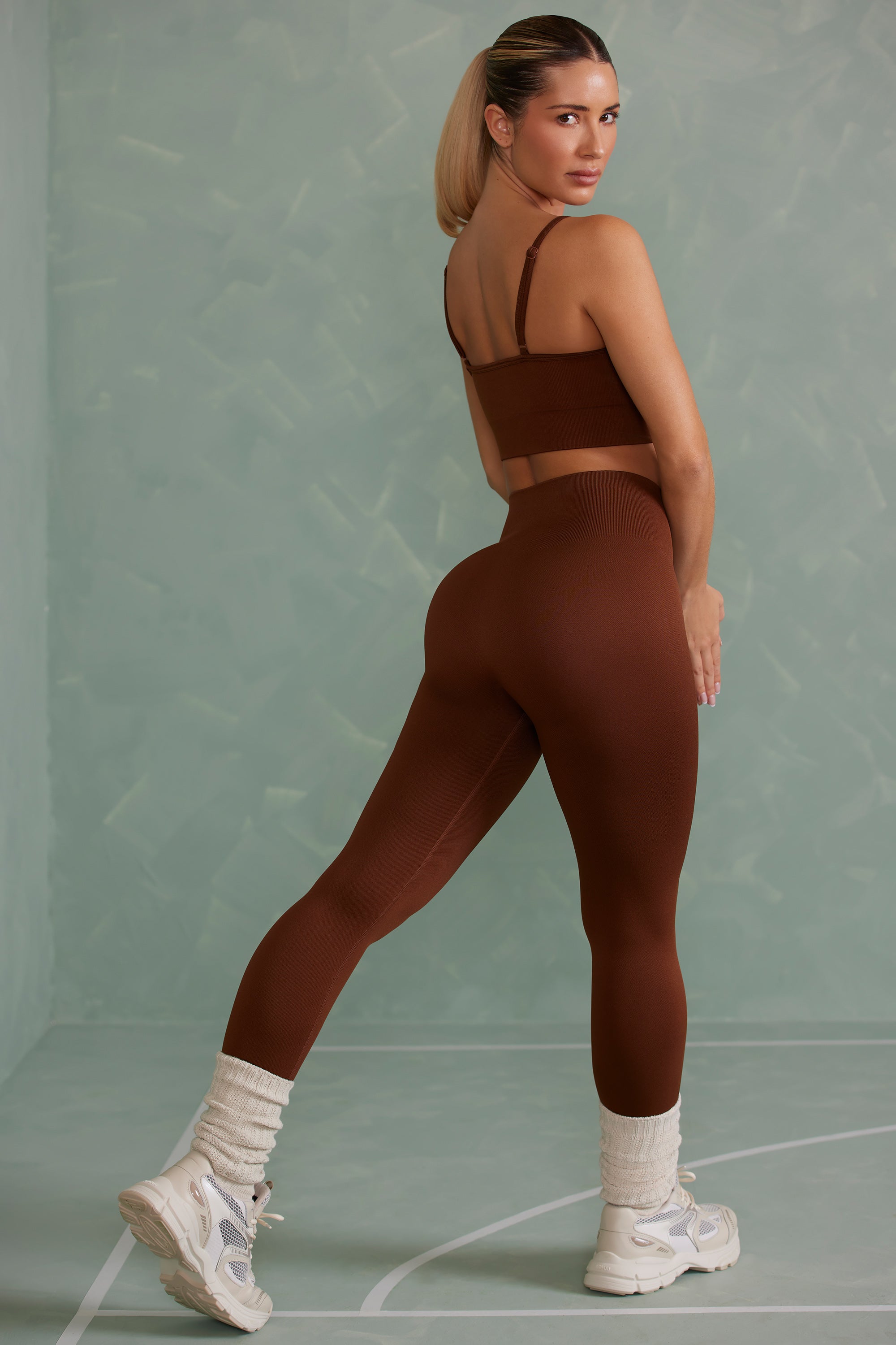 Super Sculpt Full Length Leggings in Copper Brown