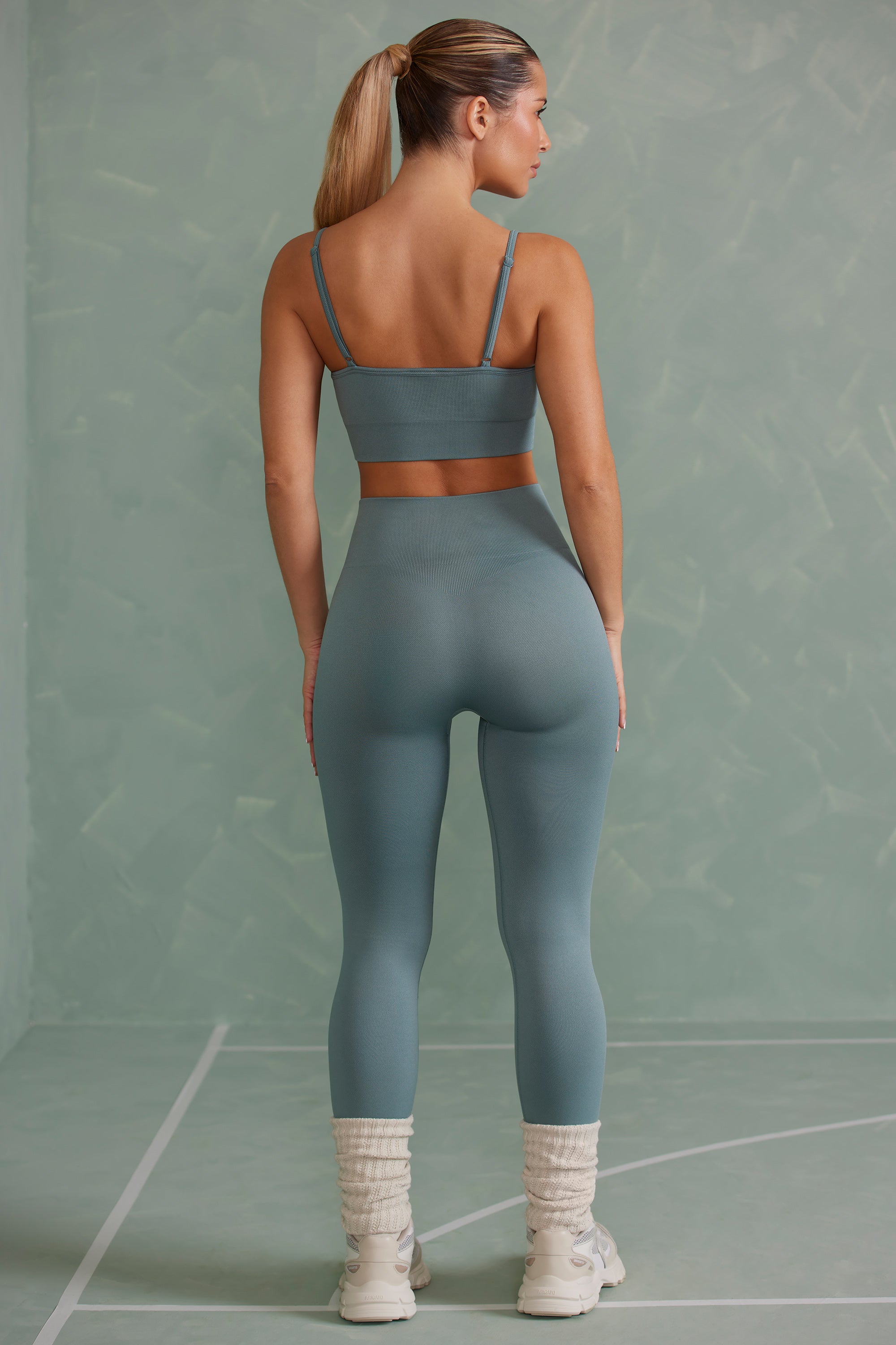 Super Sculpt Full Length Leggings in Mineral Green